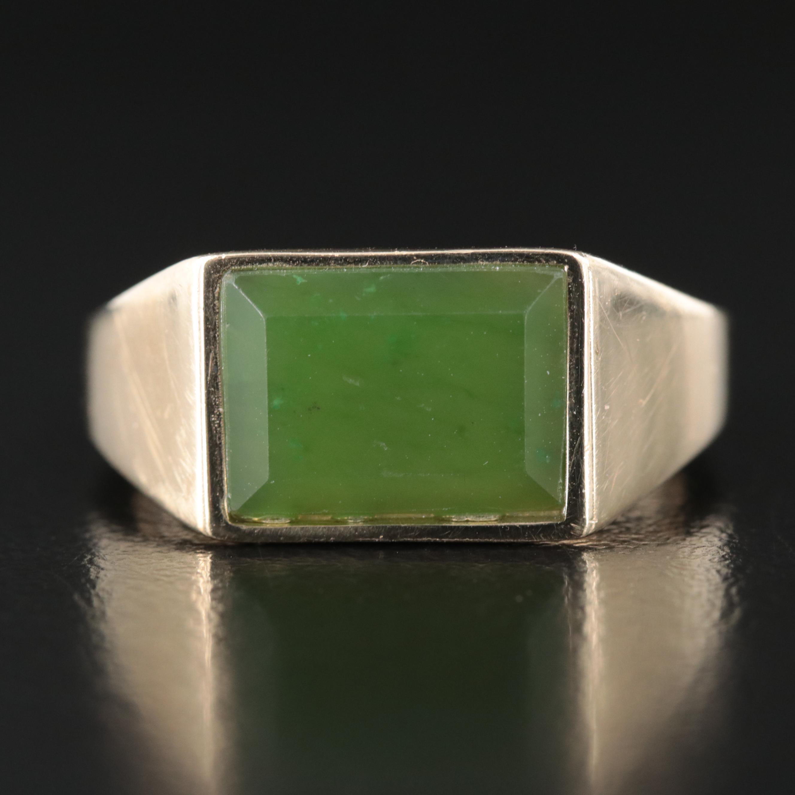 14K Nephrite Ring