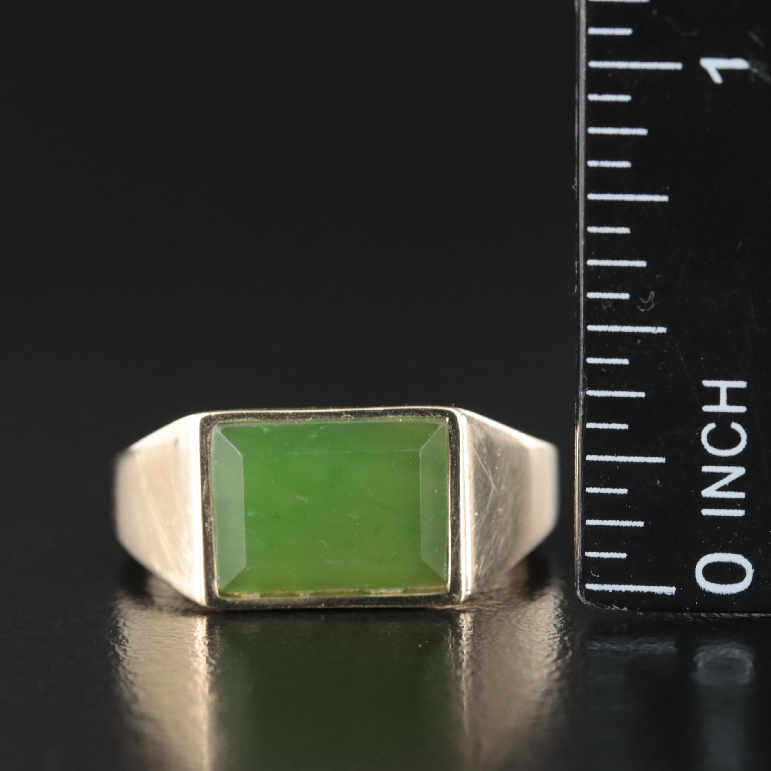 14K Nephrite Ring