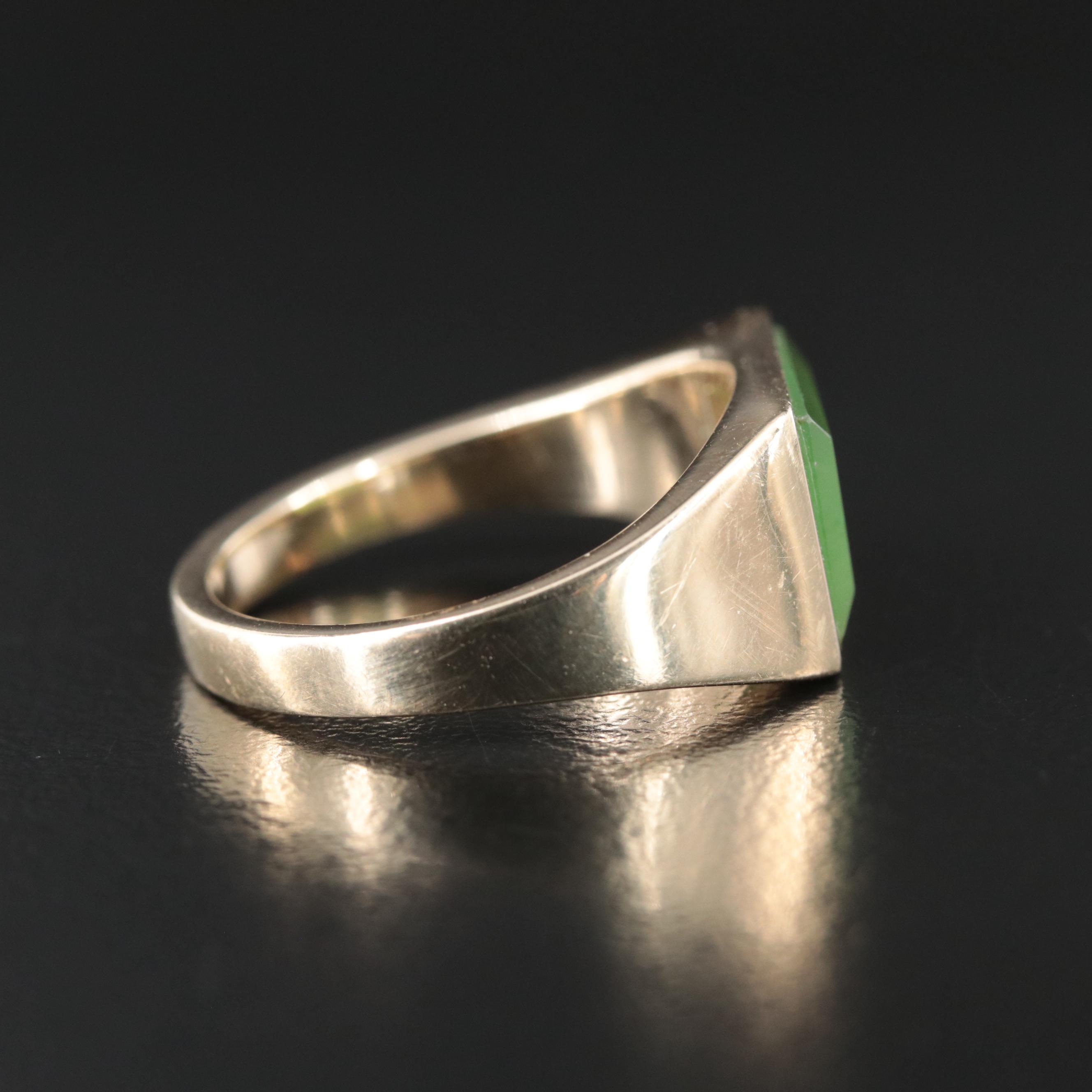 14K Nephrite Ring