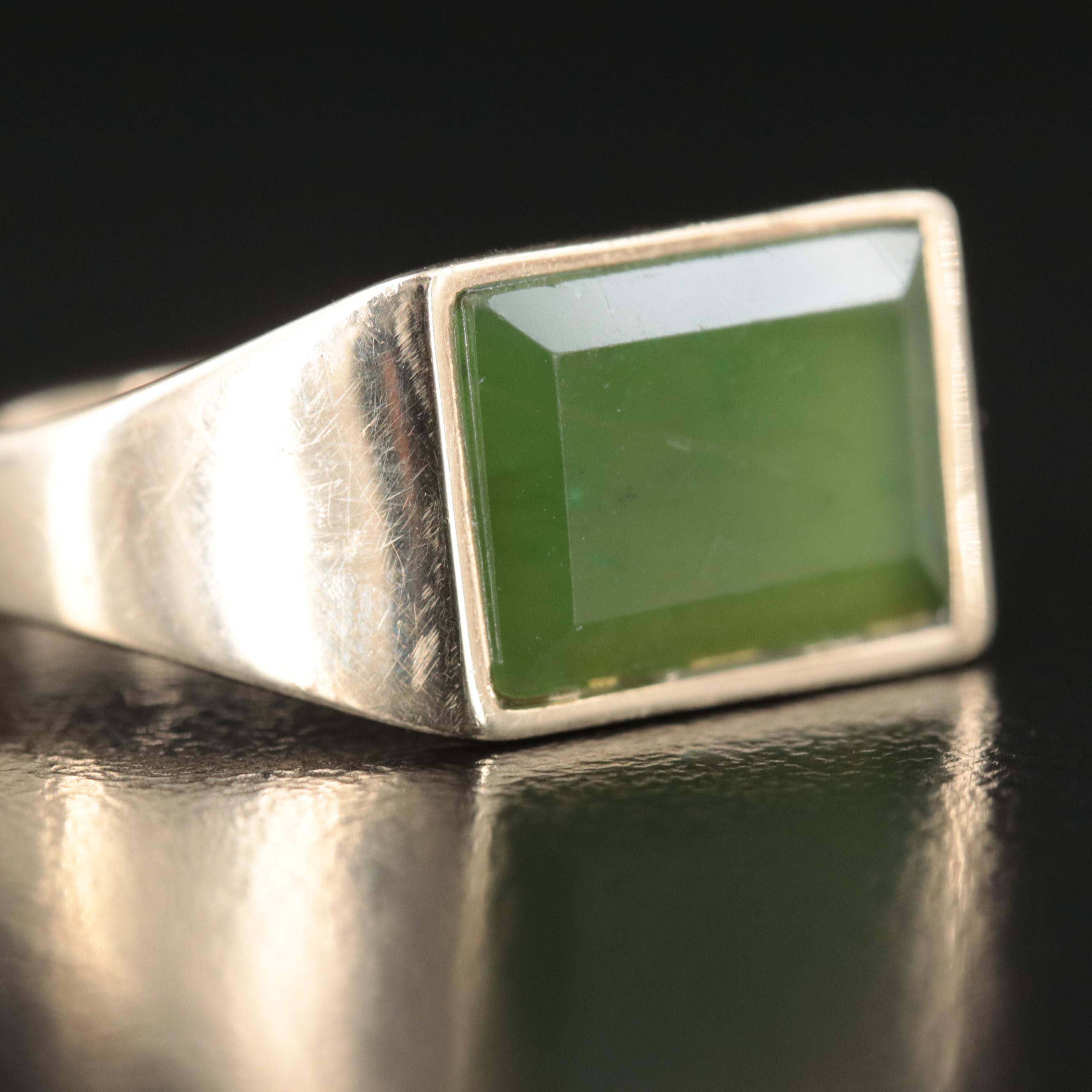 14K Nephrite Ring