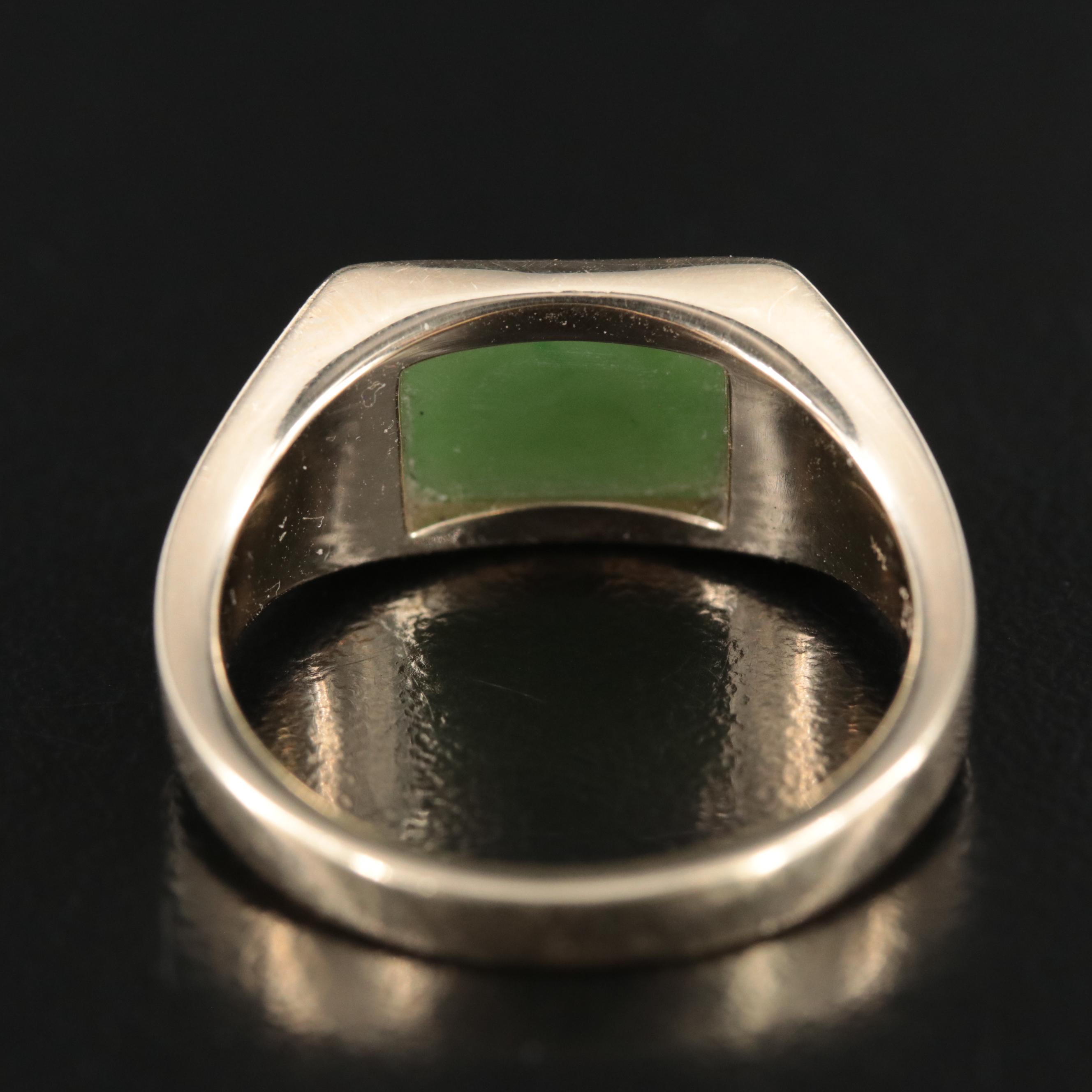 14K Nephrite Ring