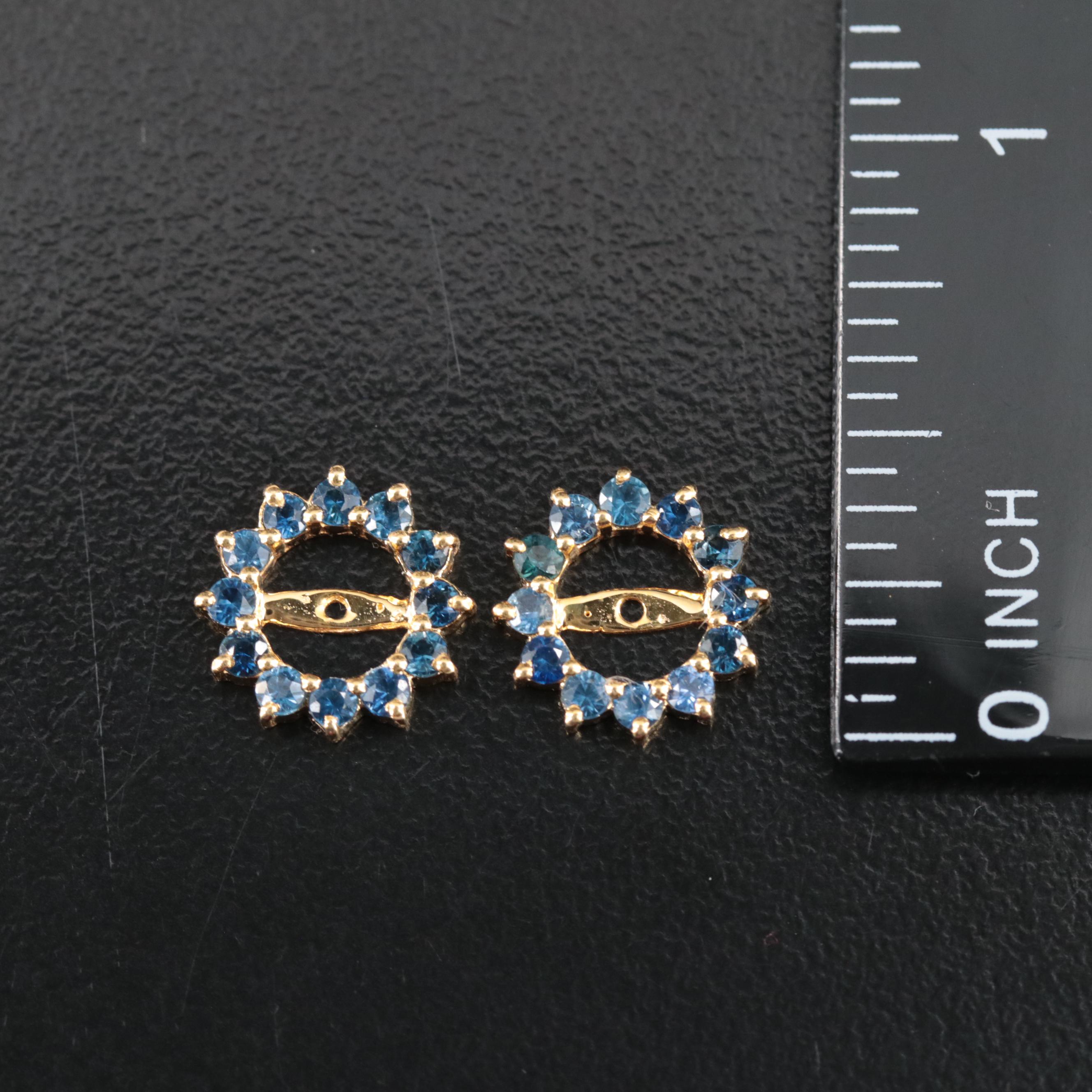 14K Sapphire Stud Earring Enhancers EBTH