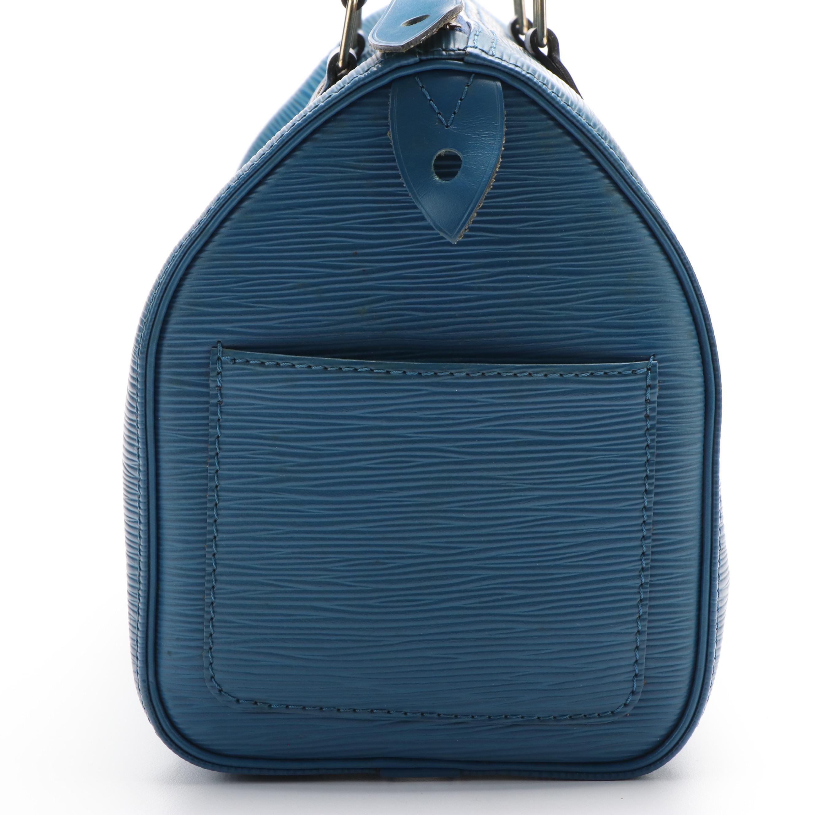 Louis Vuitton Speedy 25 in Blue Epi Leather