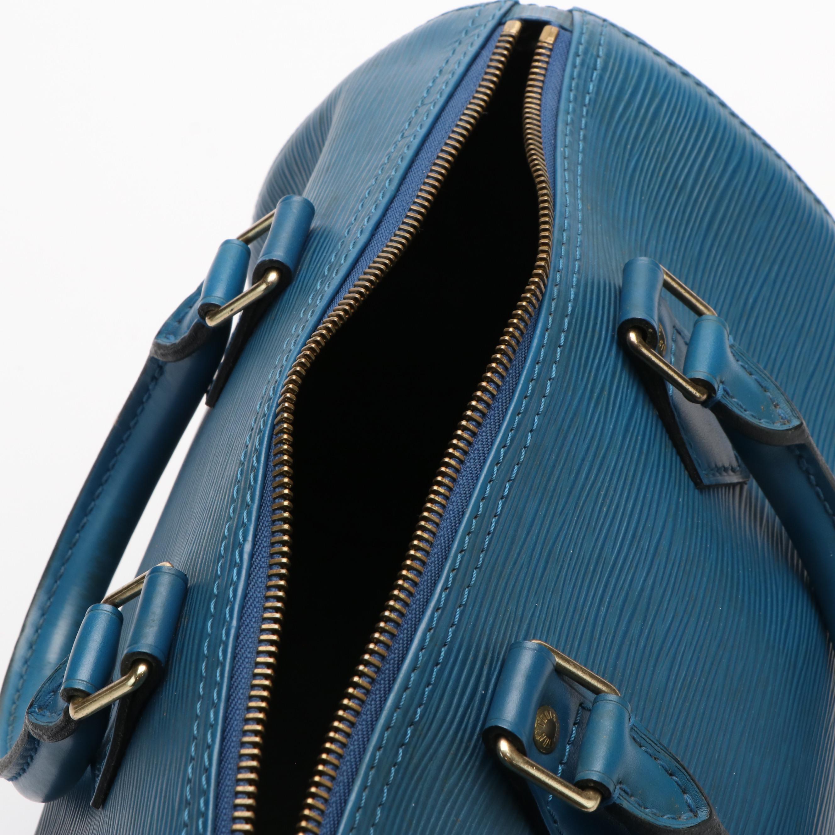 Louis Vuitton Speedy 25 in Blue Epi Leather