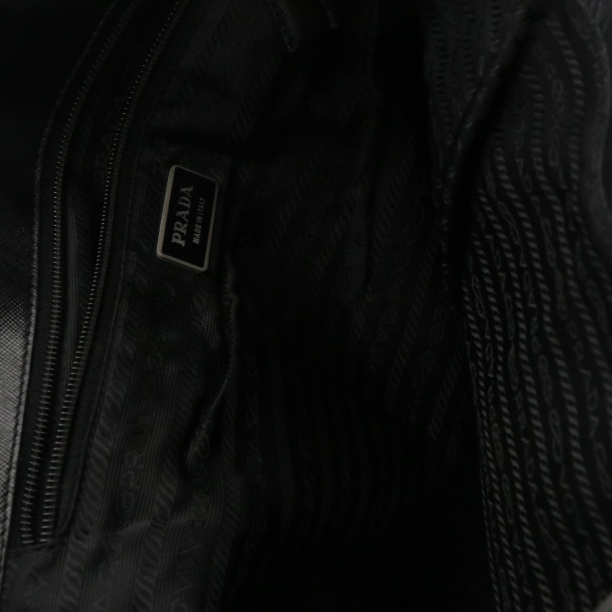 Prada Tote Bag in Tessuto Nylon with Crossgrain Leather Accents