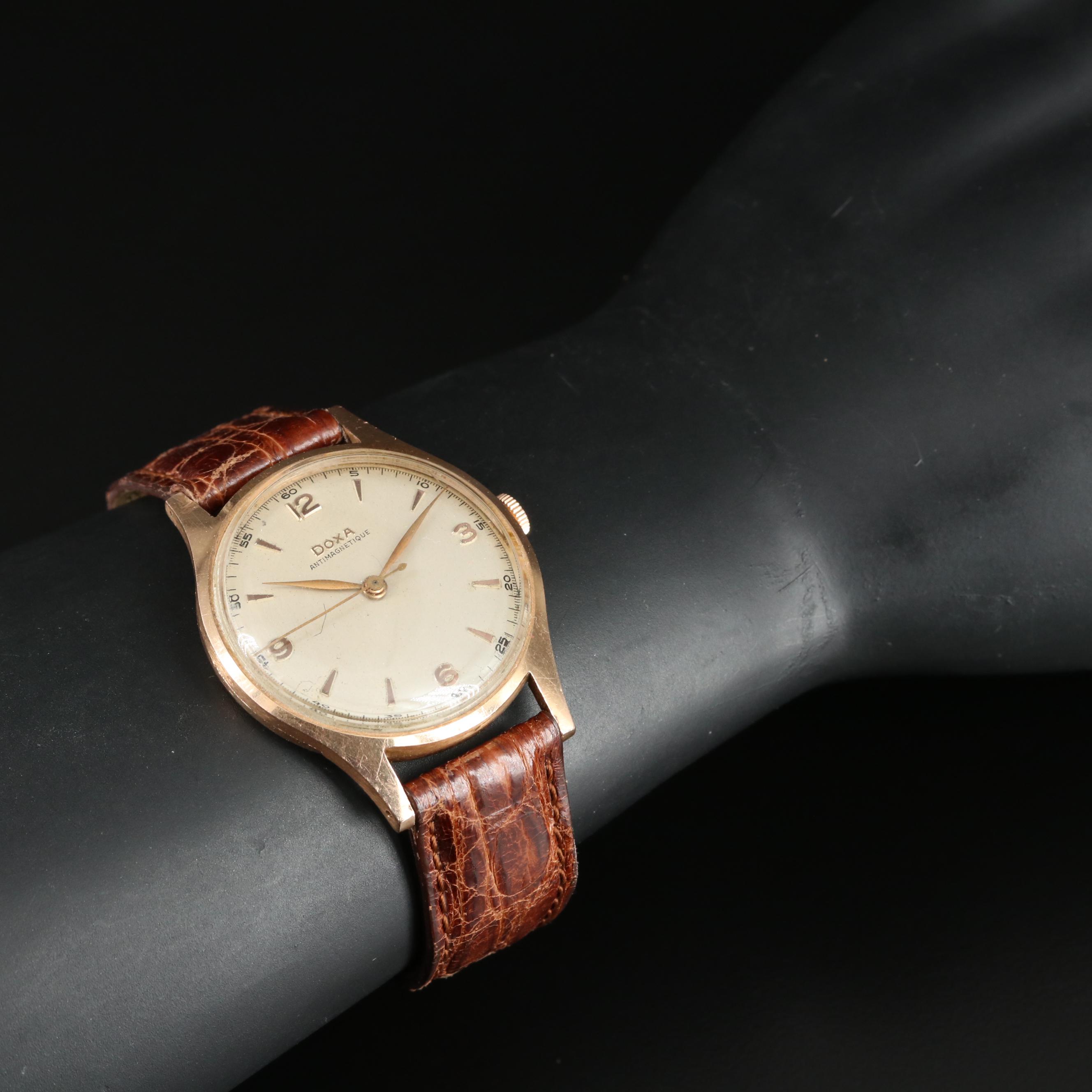 14K Rose Gold Doxa Antimagnetic Watch