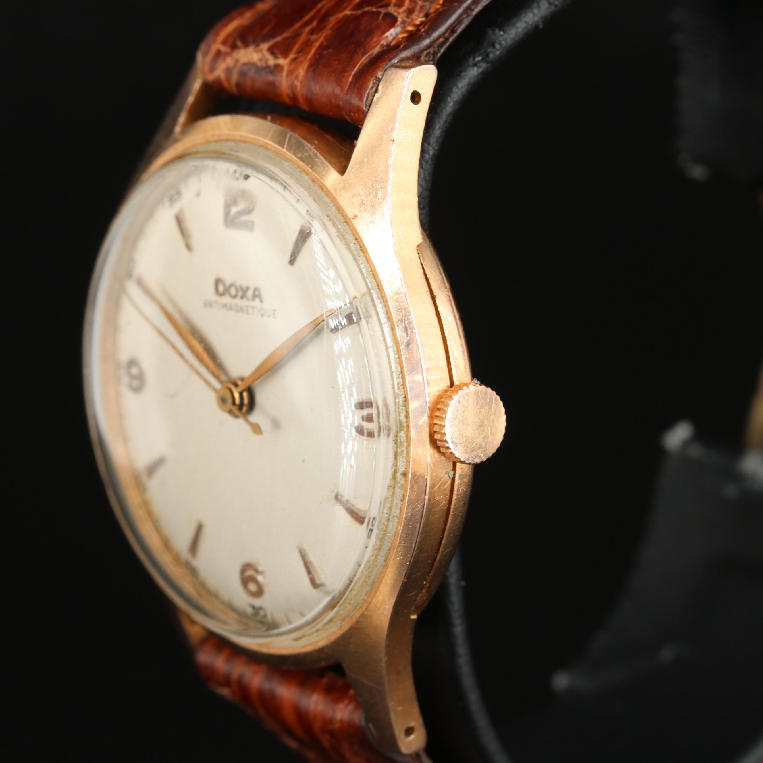 14K Rose Gold Doxa Antimagnetic Watch