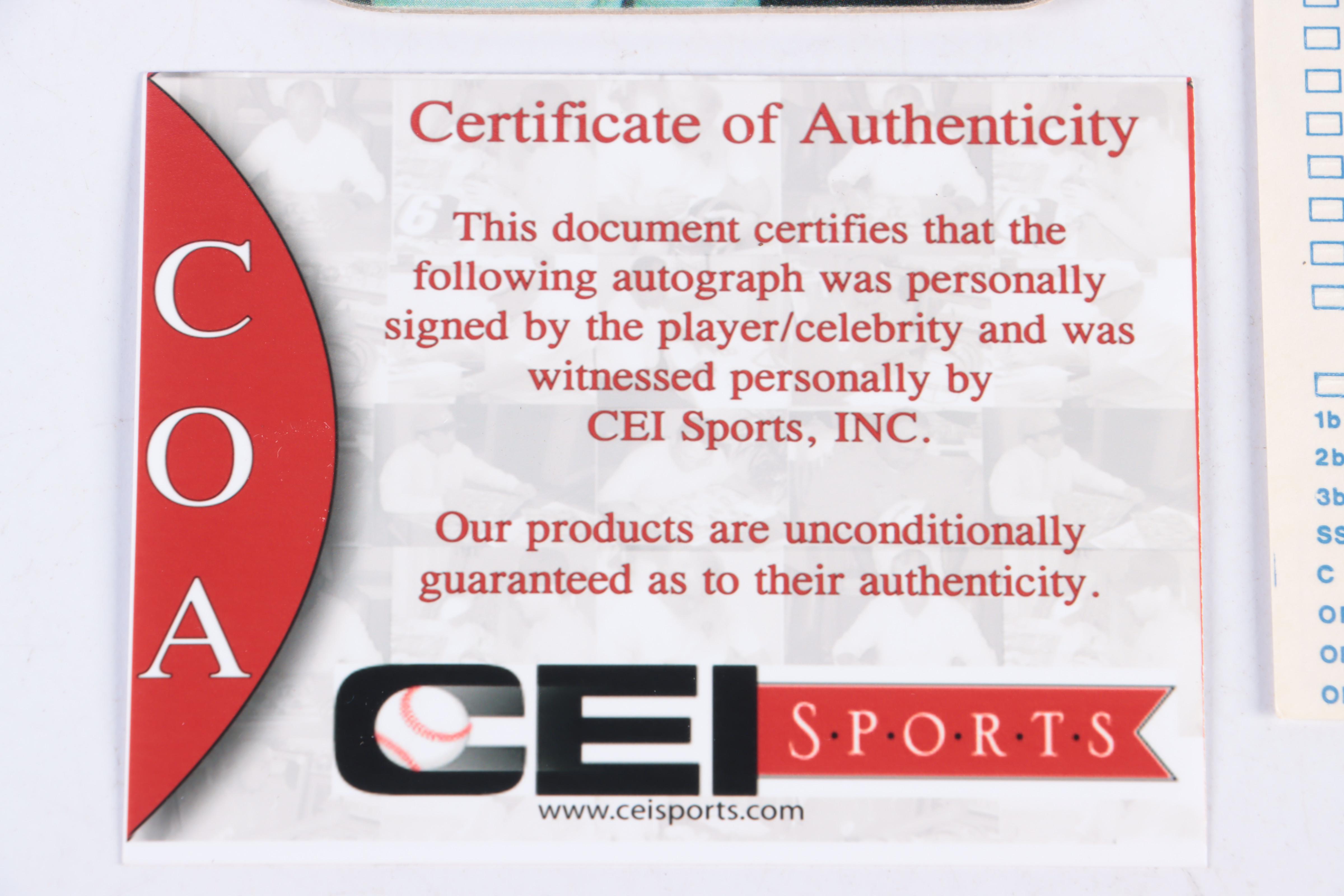 Pete Rose Signed Topps Super Baseball Card and 1970 All-Star Ballot