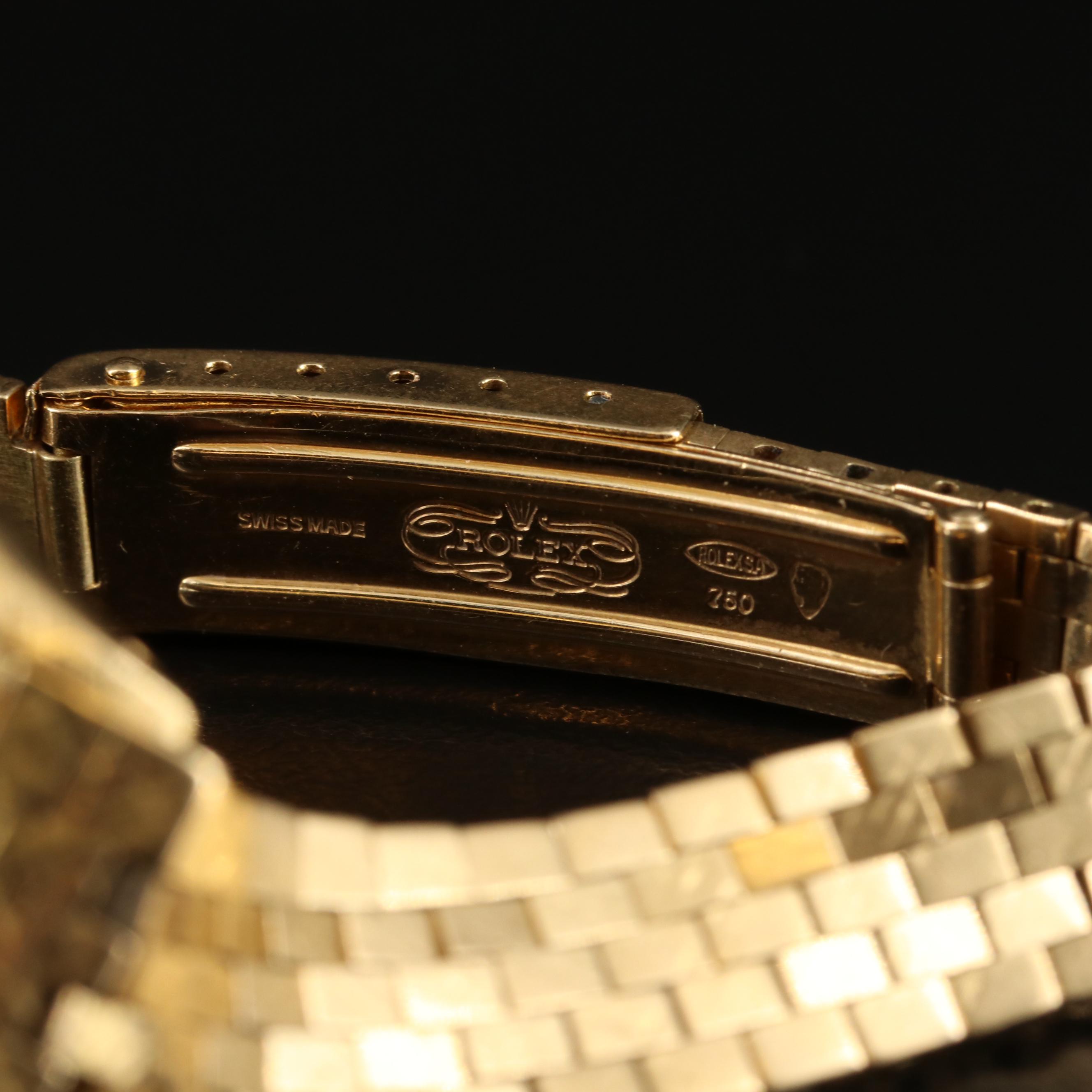 Modified Rolex Custom Mother-of-Pearl, Diamond Dial, Sapphire Bezel Watch