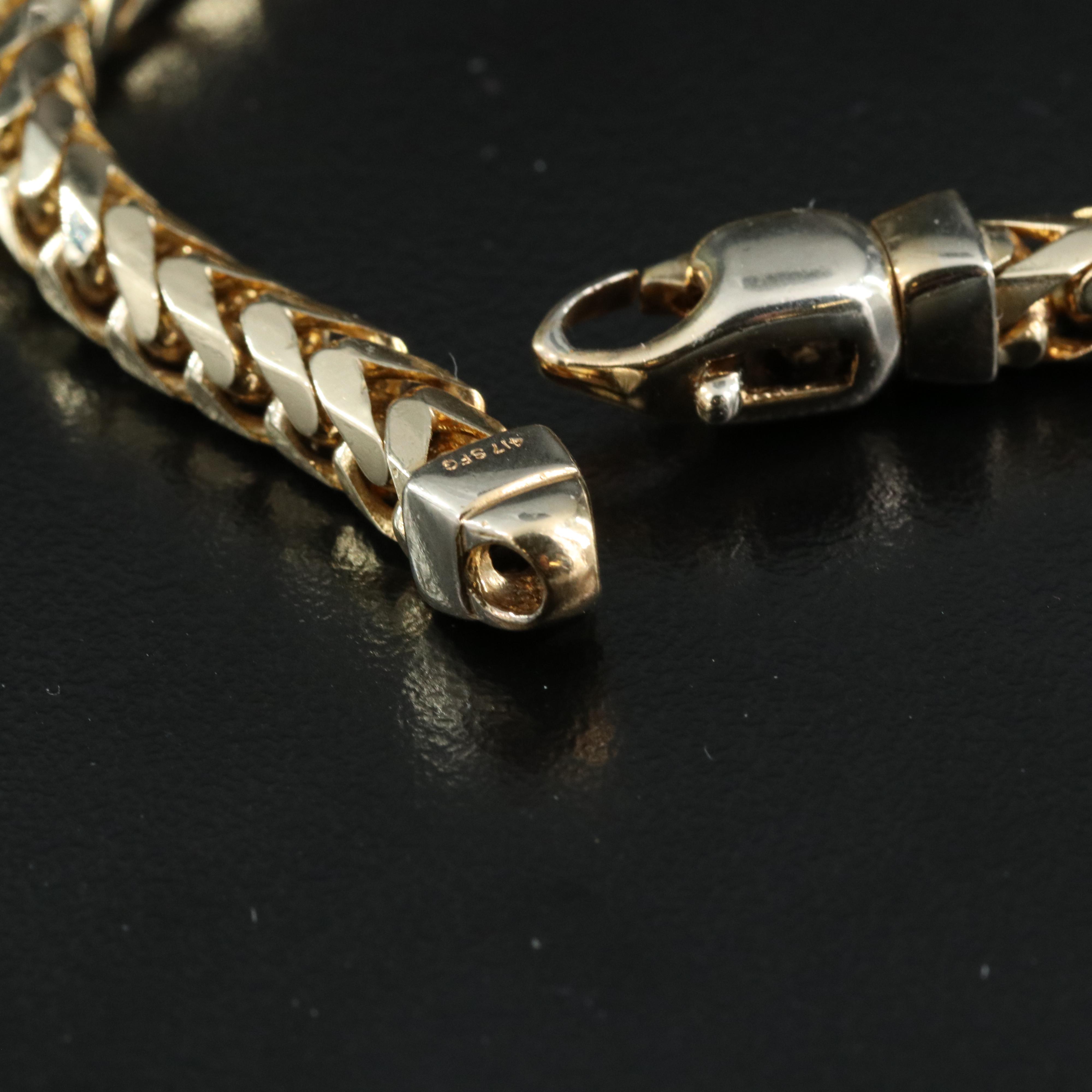10K Square Curb Chain Necklace