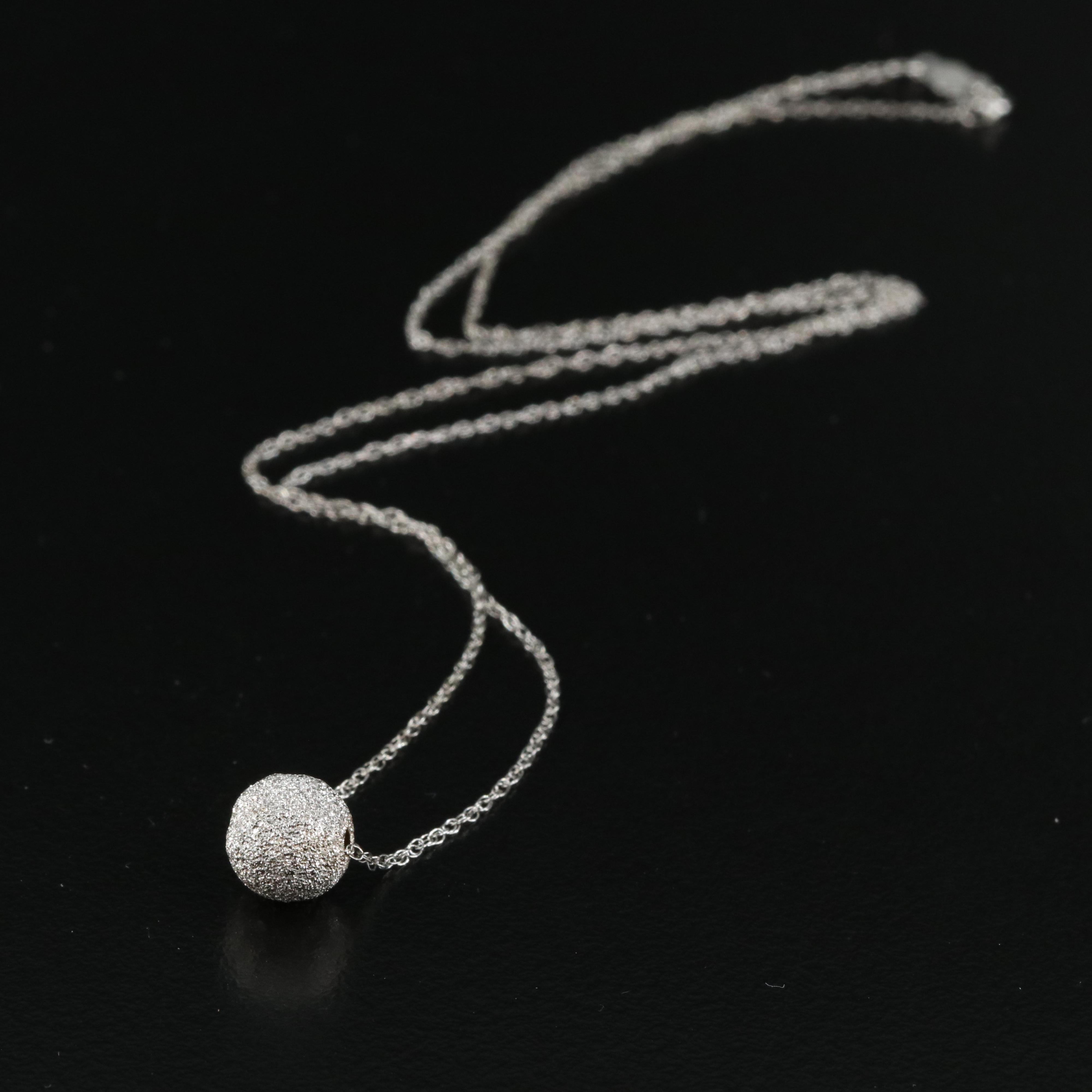 14K Sphere Pendant Necklace