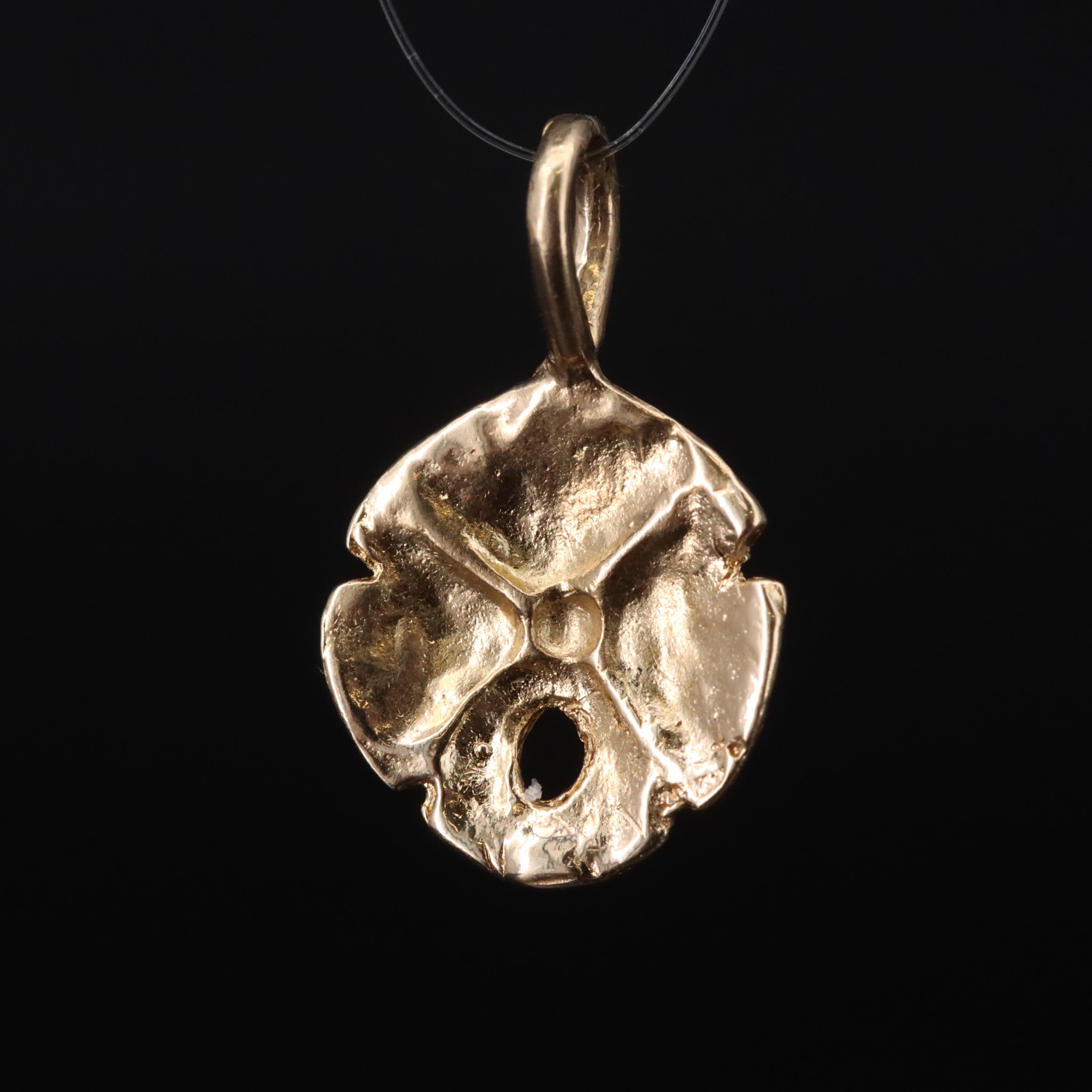 14K Flower Pendant