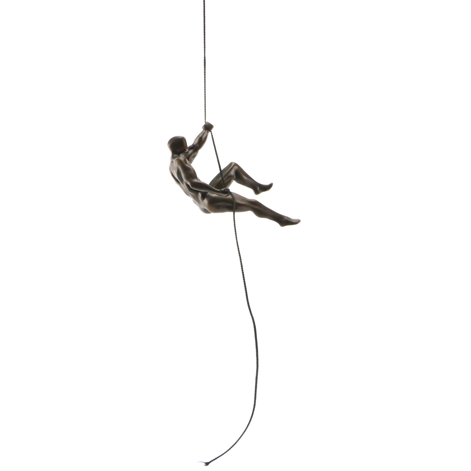 Roberto Gutierrez Bronze Sculpture of Wall Climber "Climber II"