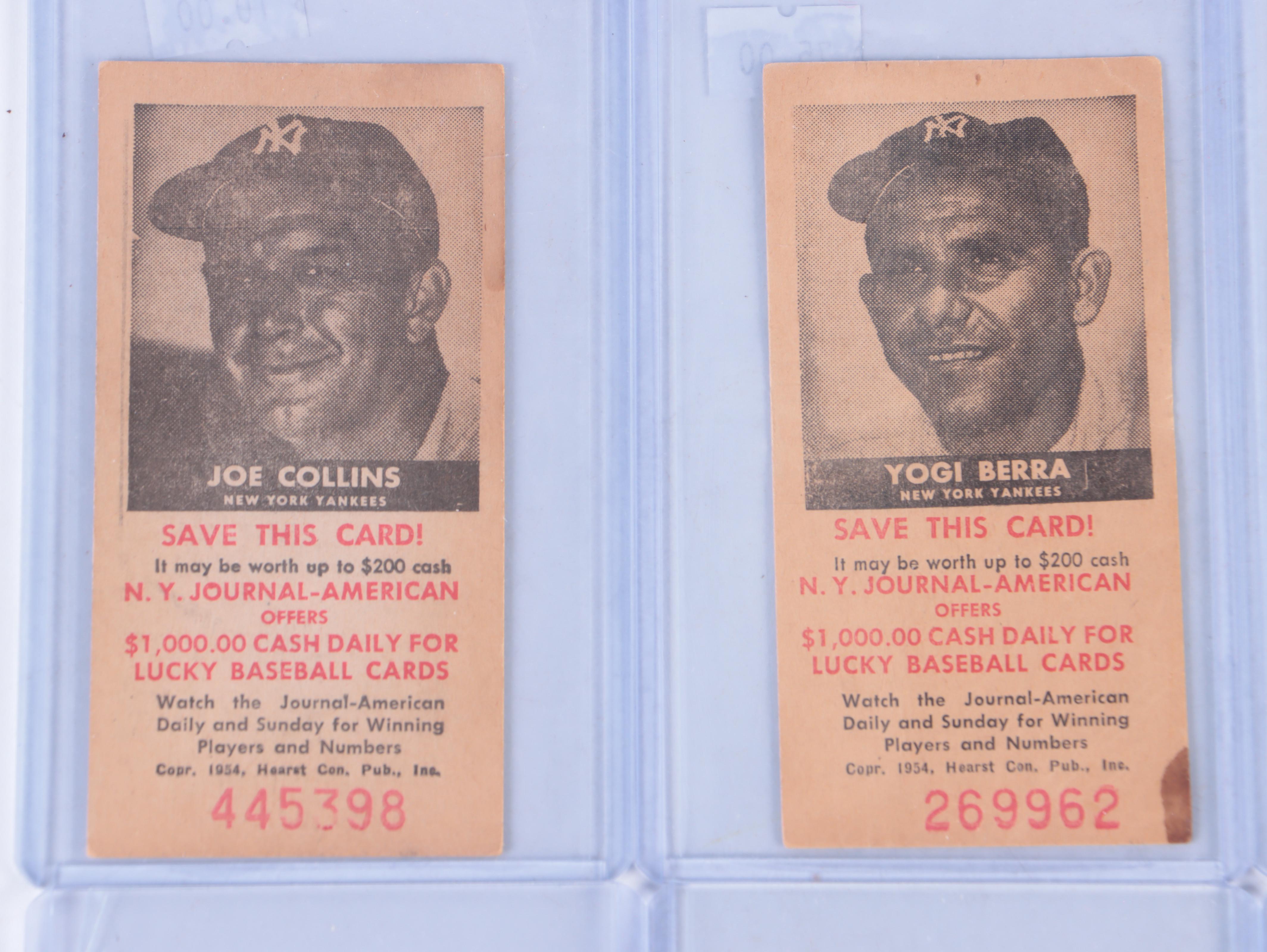 1954 NY Journal American Baseball Cards Featuring Yogi Berra, Duke Snider, More