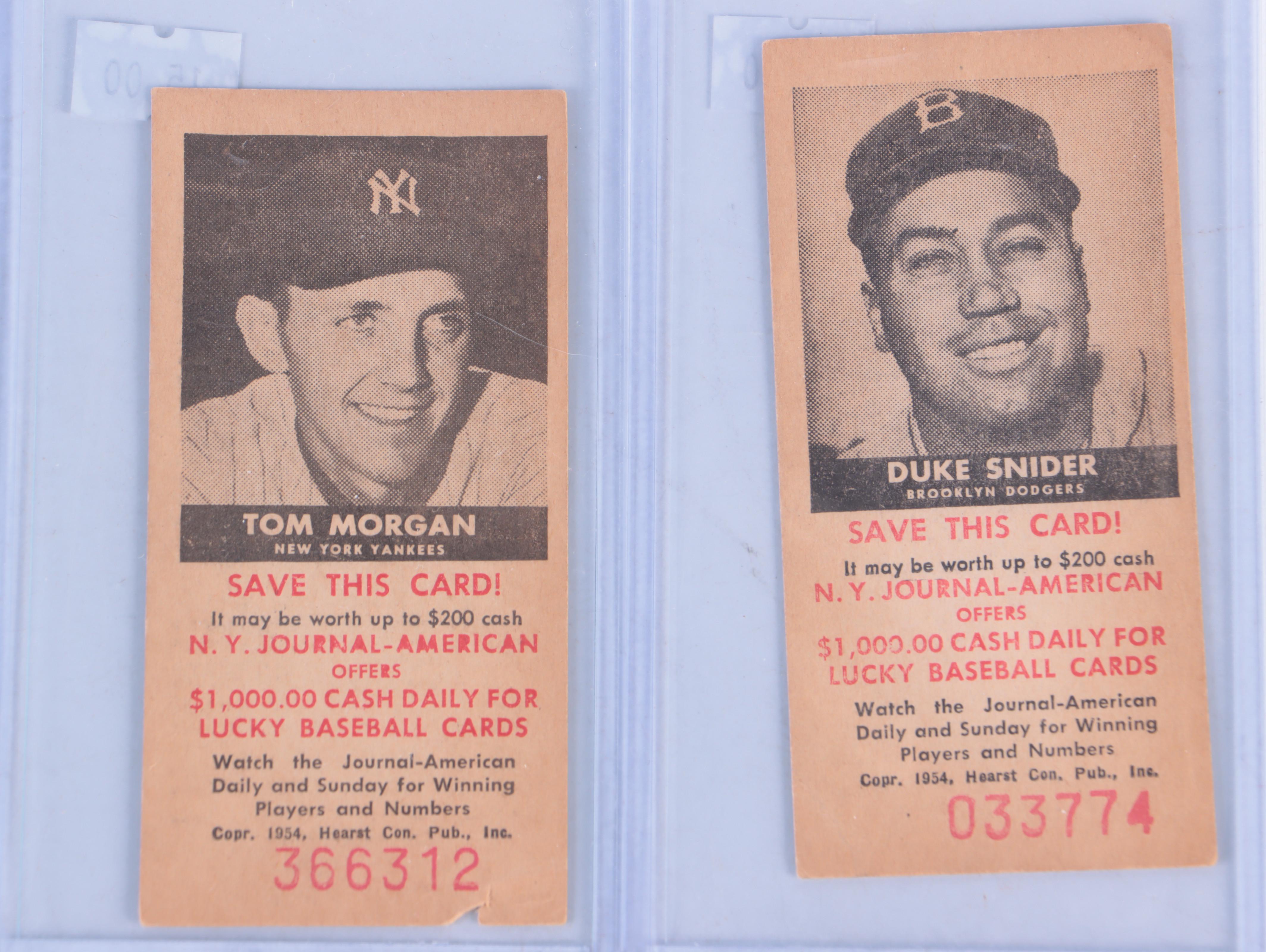1954 NY Journal American Baseball Cards Featuring Yogi Berra, Duke Snider, More