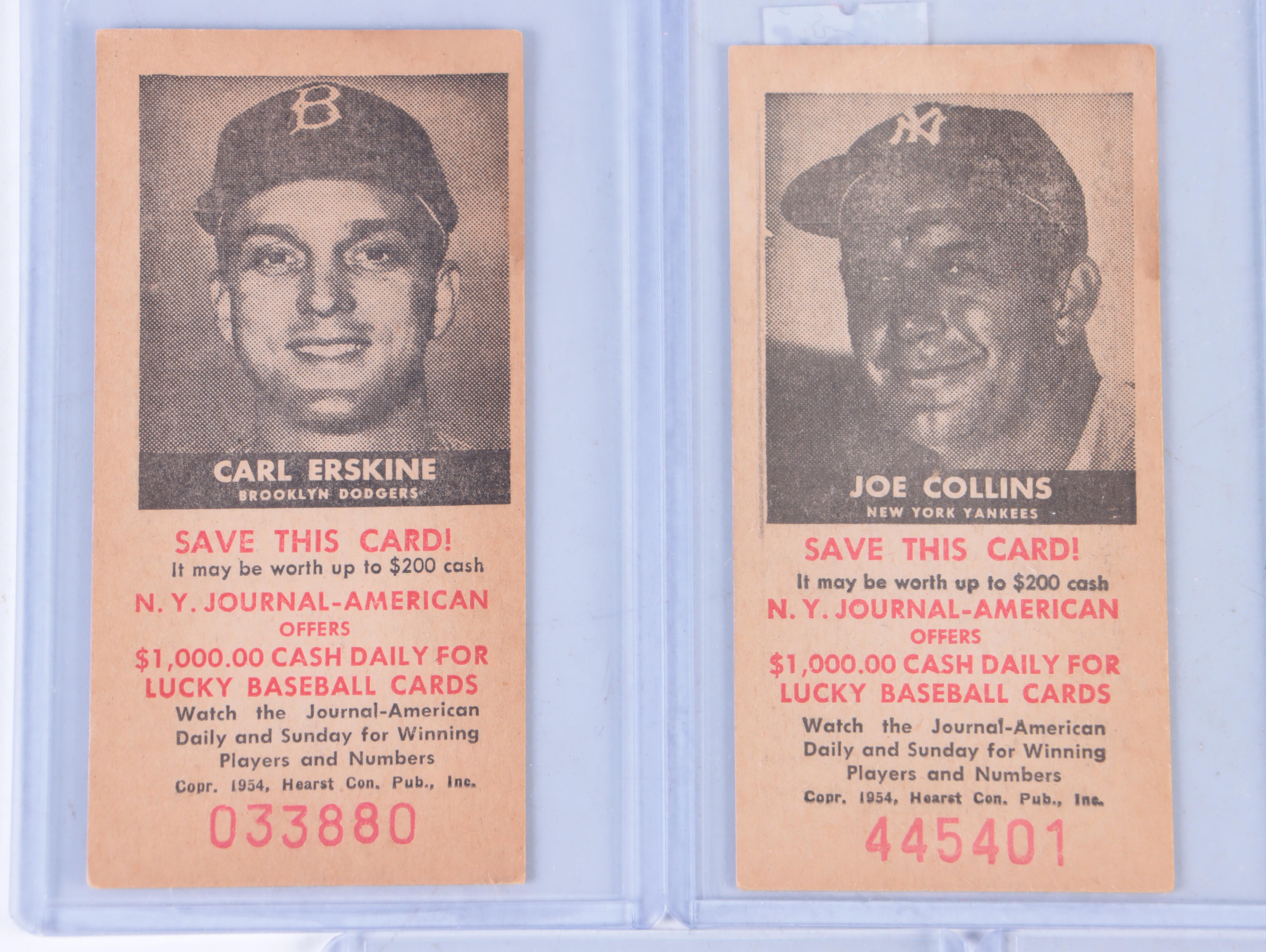 1954 NY Journal American Baseball Cards Featuring Yogi Berra, Duke Snider, More