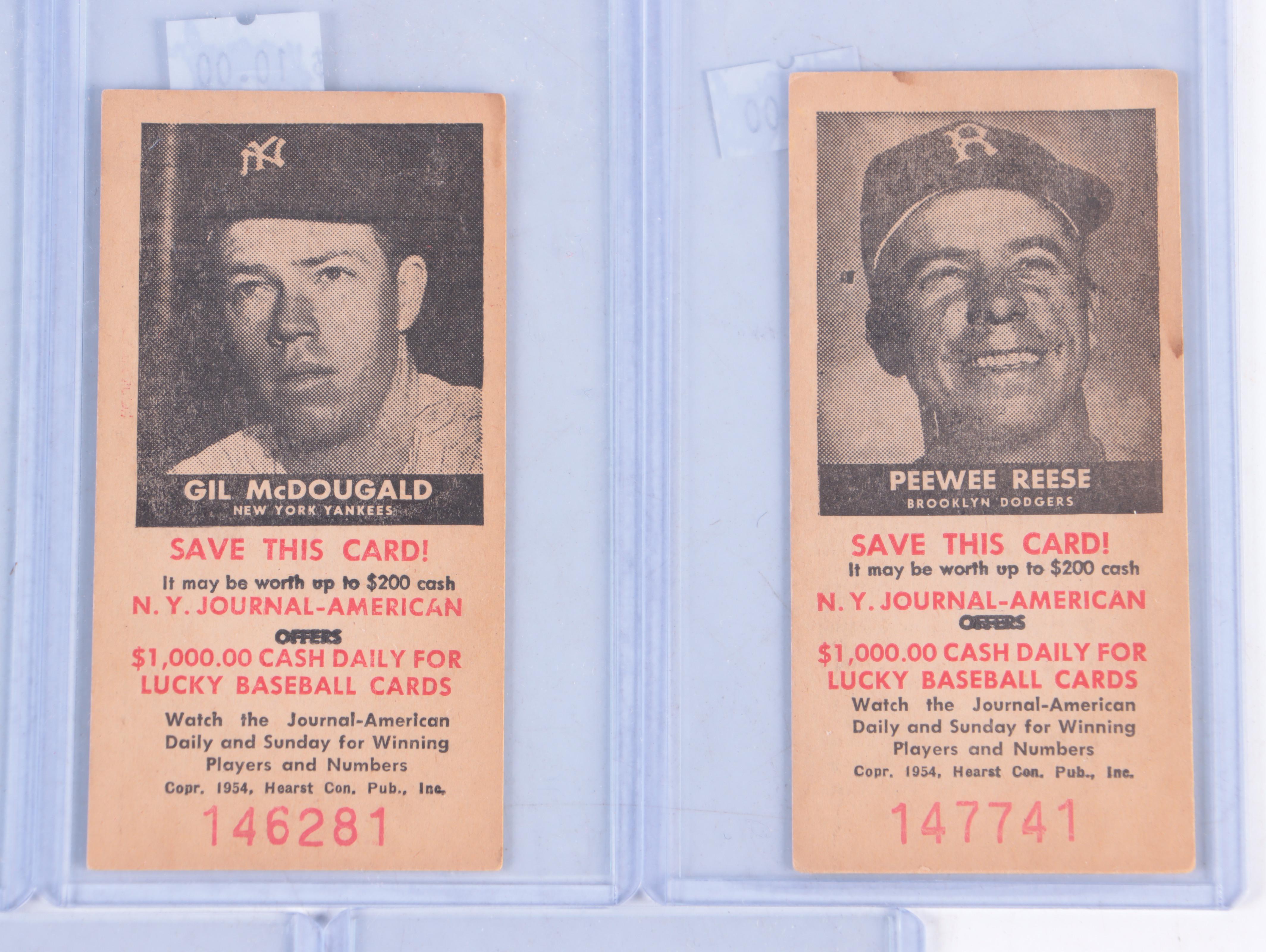 1954 NY Journal American Baseball Cards Featuring Yogi Berra, Duke Snider, More