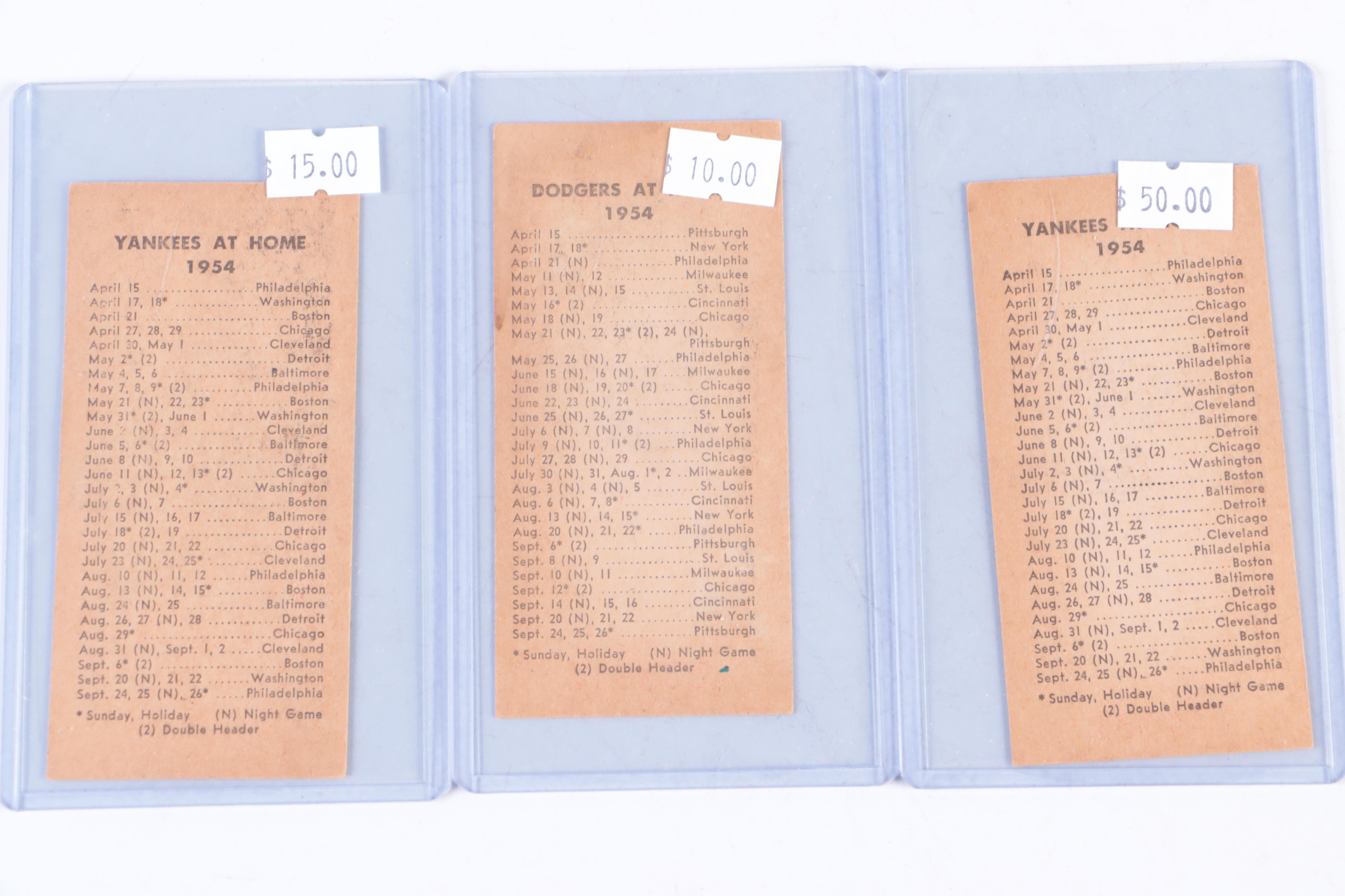 1954 NY Journal American Baseball Cards Featuring Yogi Berra, Duke Snider, More