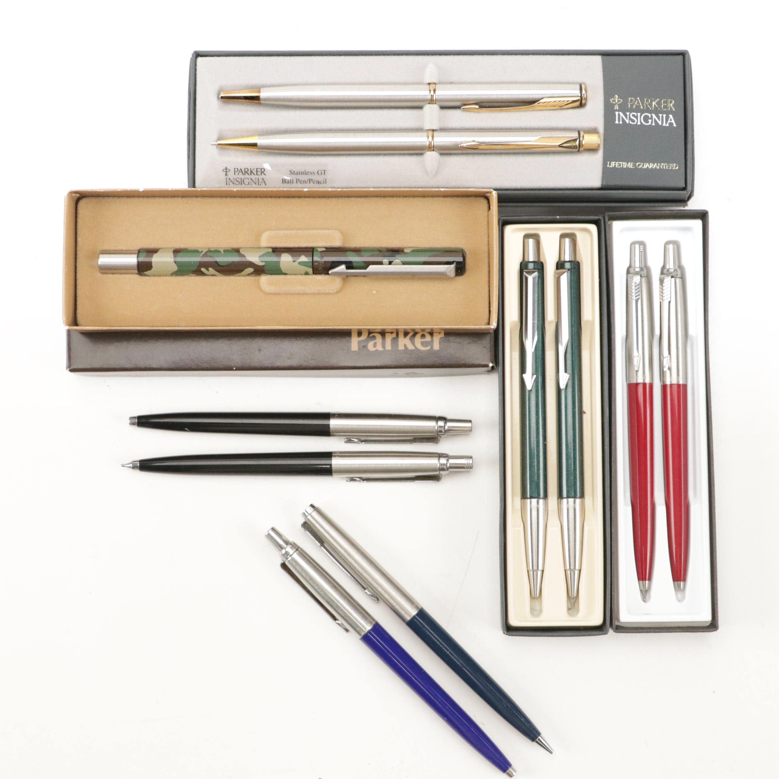 Parker "Insignia" and "Jotter" Pen and Pencil Sets and Other Parker Pen