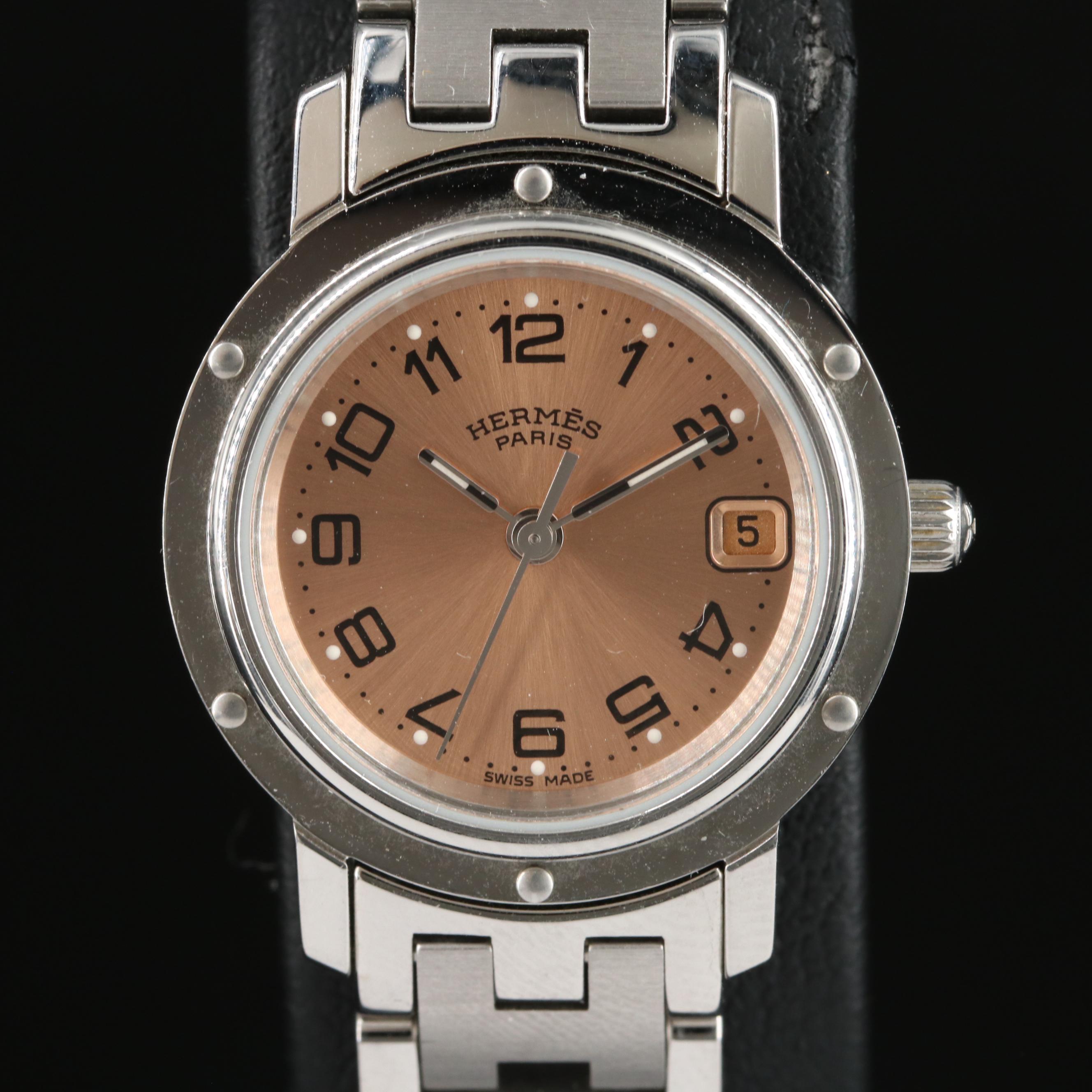 Hermès Clipper Stainless Steel with Date Watch