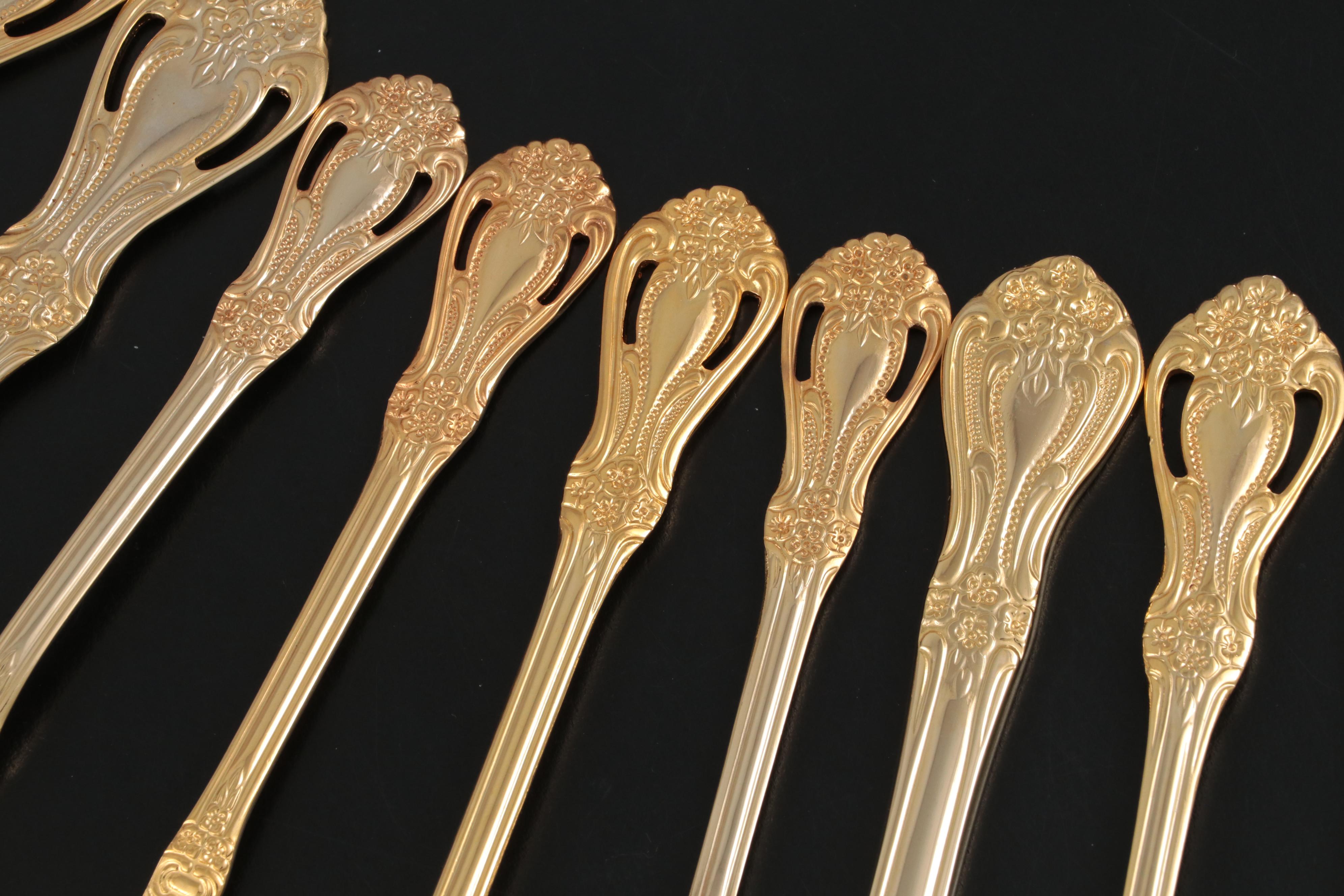 Stanley Roberts "Gold Valentine" Stainless Steel Flatware
