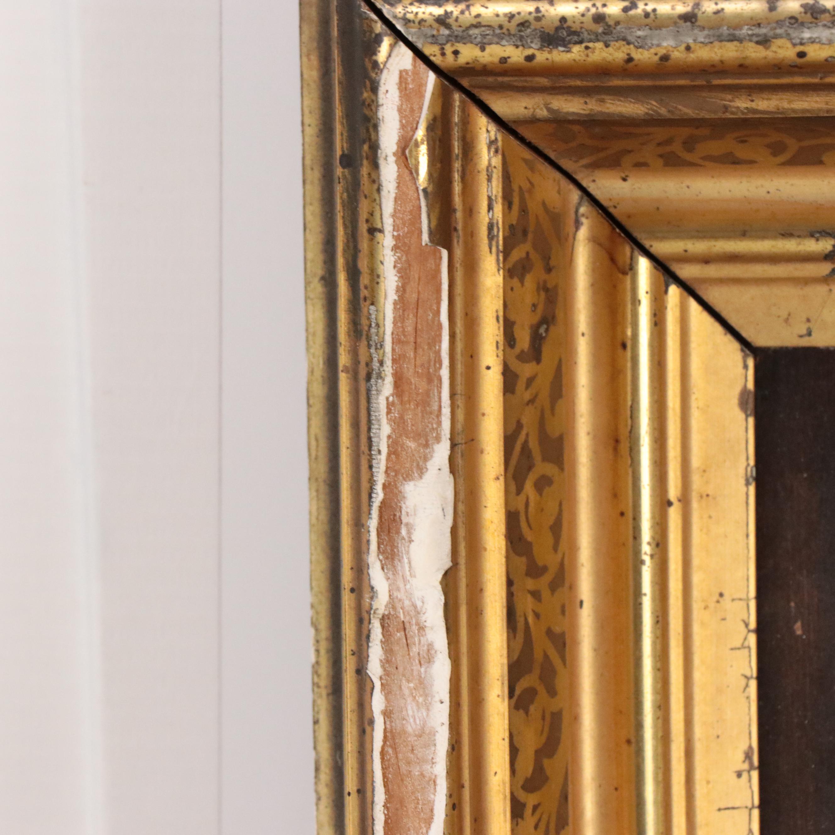 Oil Painting of Barn Scene With Two Dogs