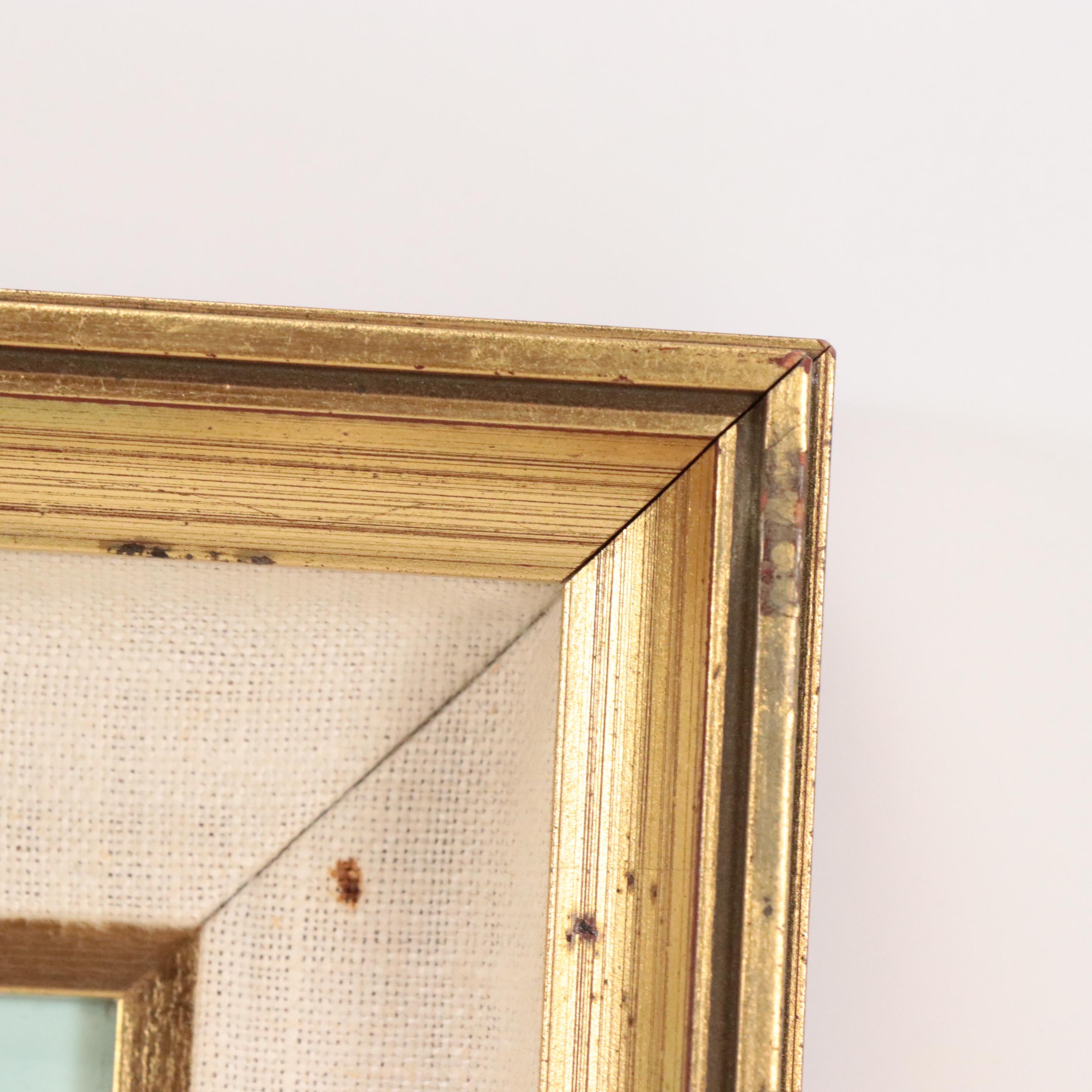 Frank Whipple Oil Painting of Two Figures Wading in the Sea