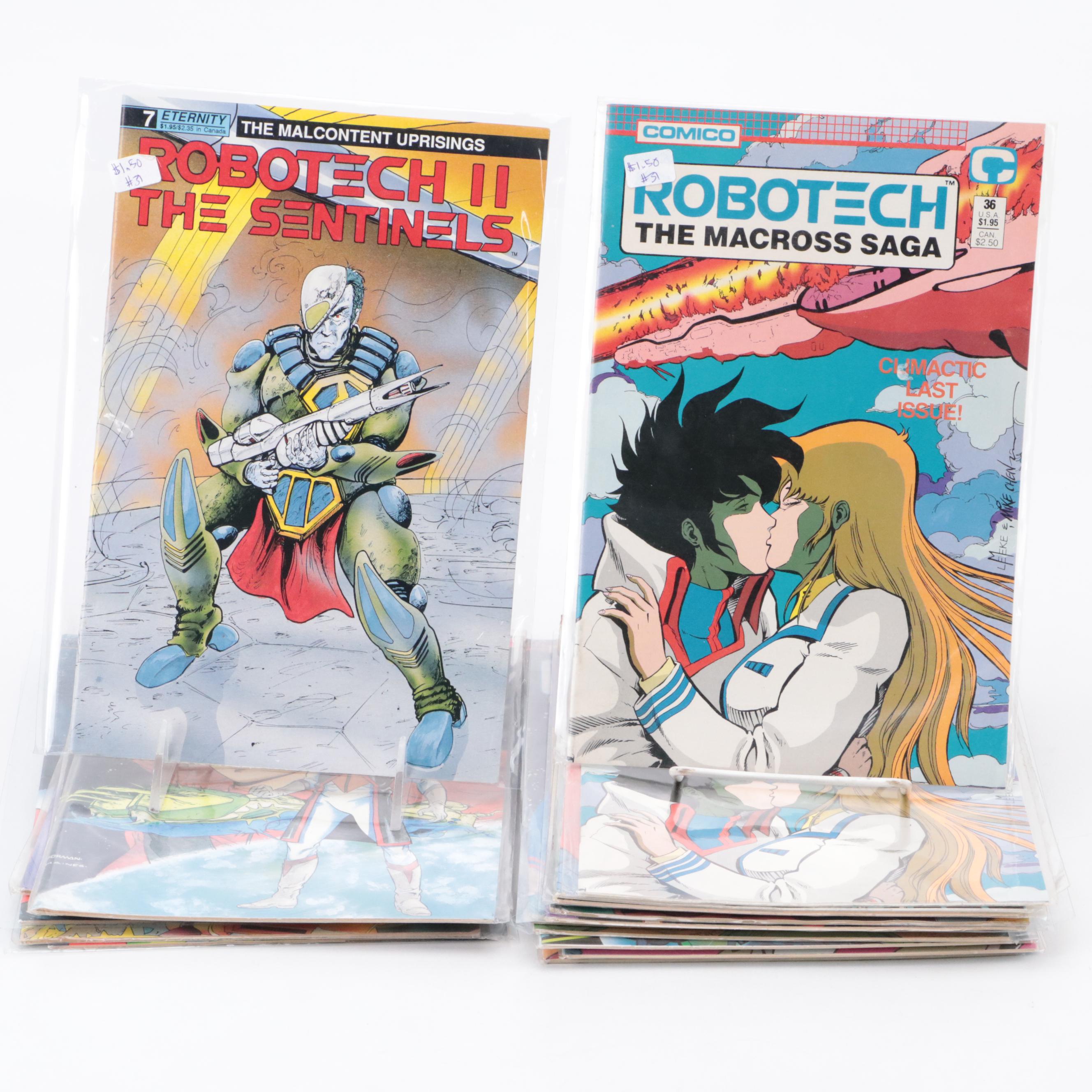 Modern Age Comico Robotech and Robotech II Comic Books