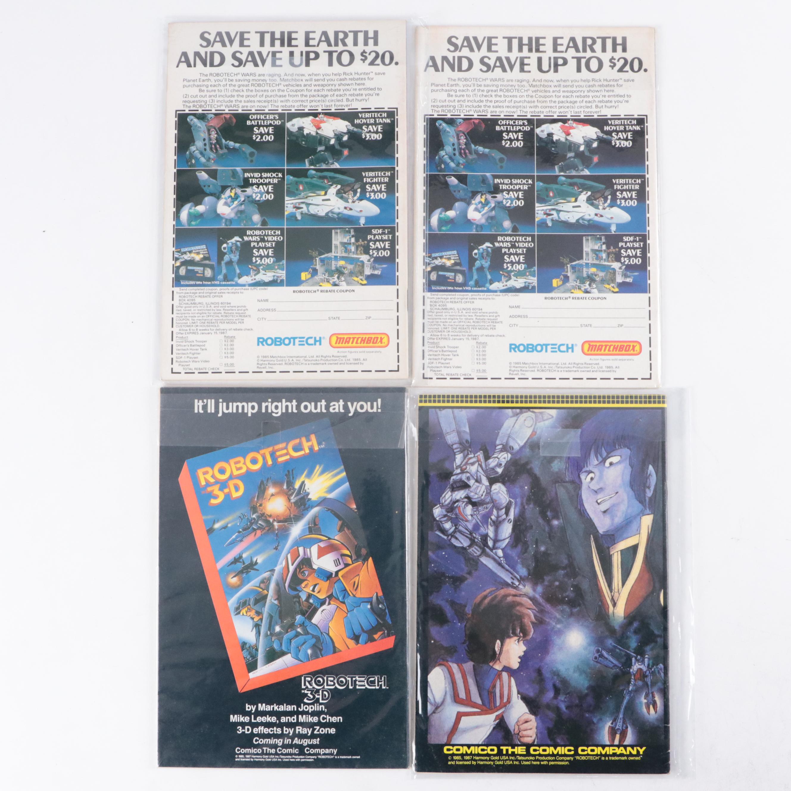 Modern Age Comico Robotech and Robotech II Comic Books