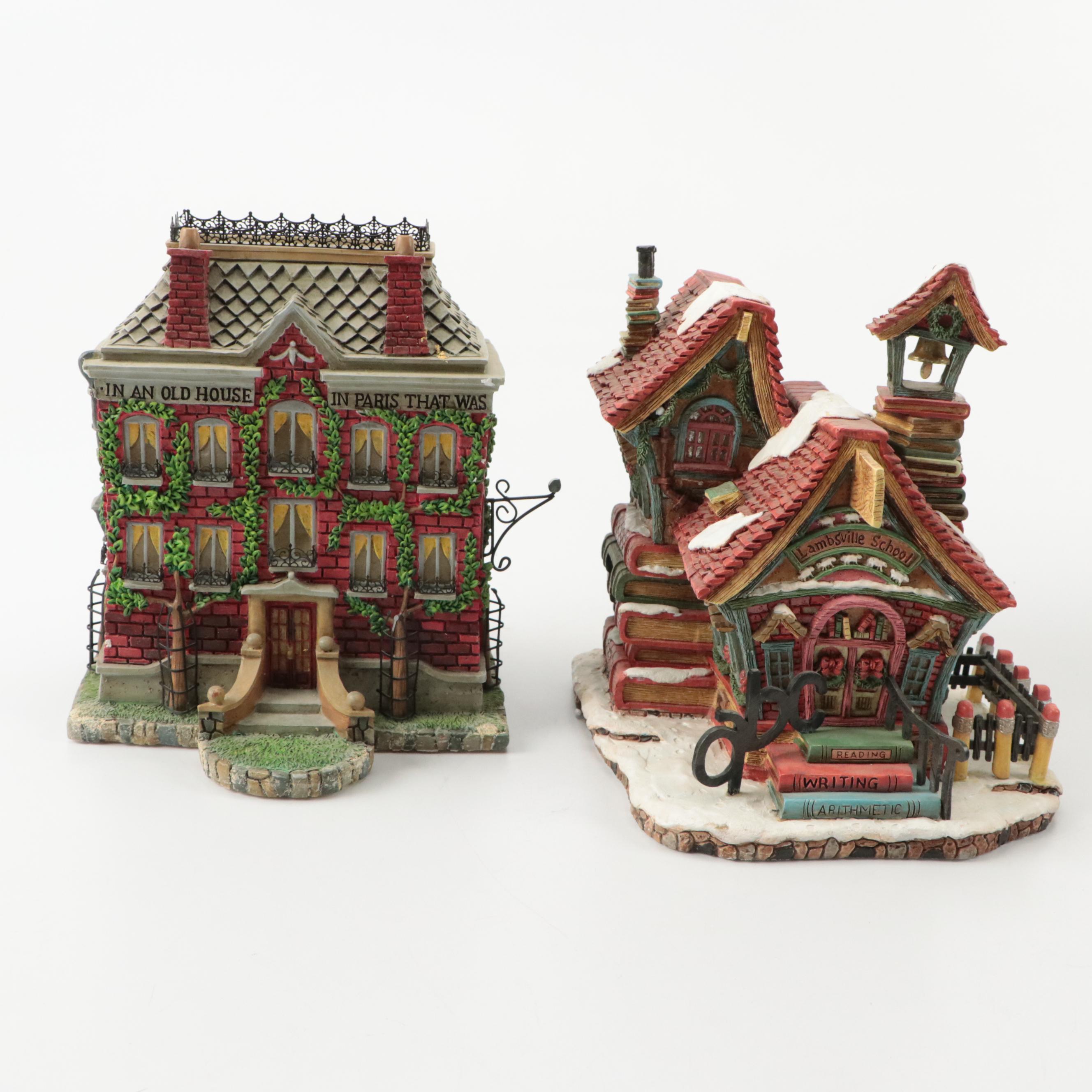 Dept. 56 Porcelain "Storybook Village" Nursery Rhyme Illuminated Buildings
