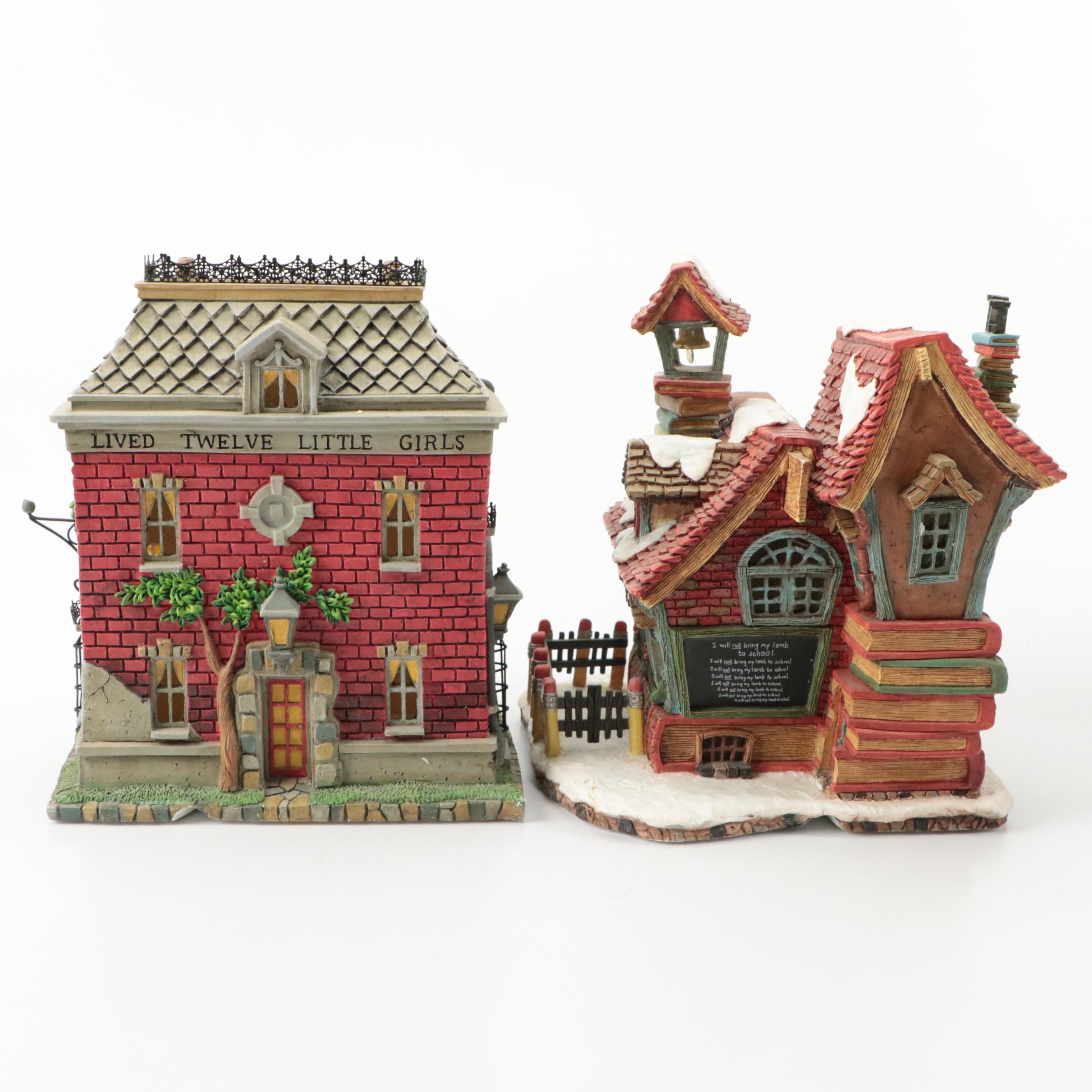 Dept. 56 Porcelain "Storybook Village" Nursery Rhyme Illuminated ...