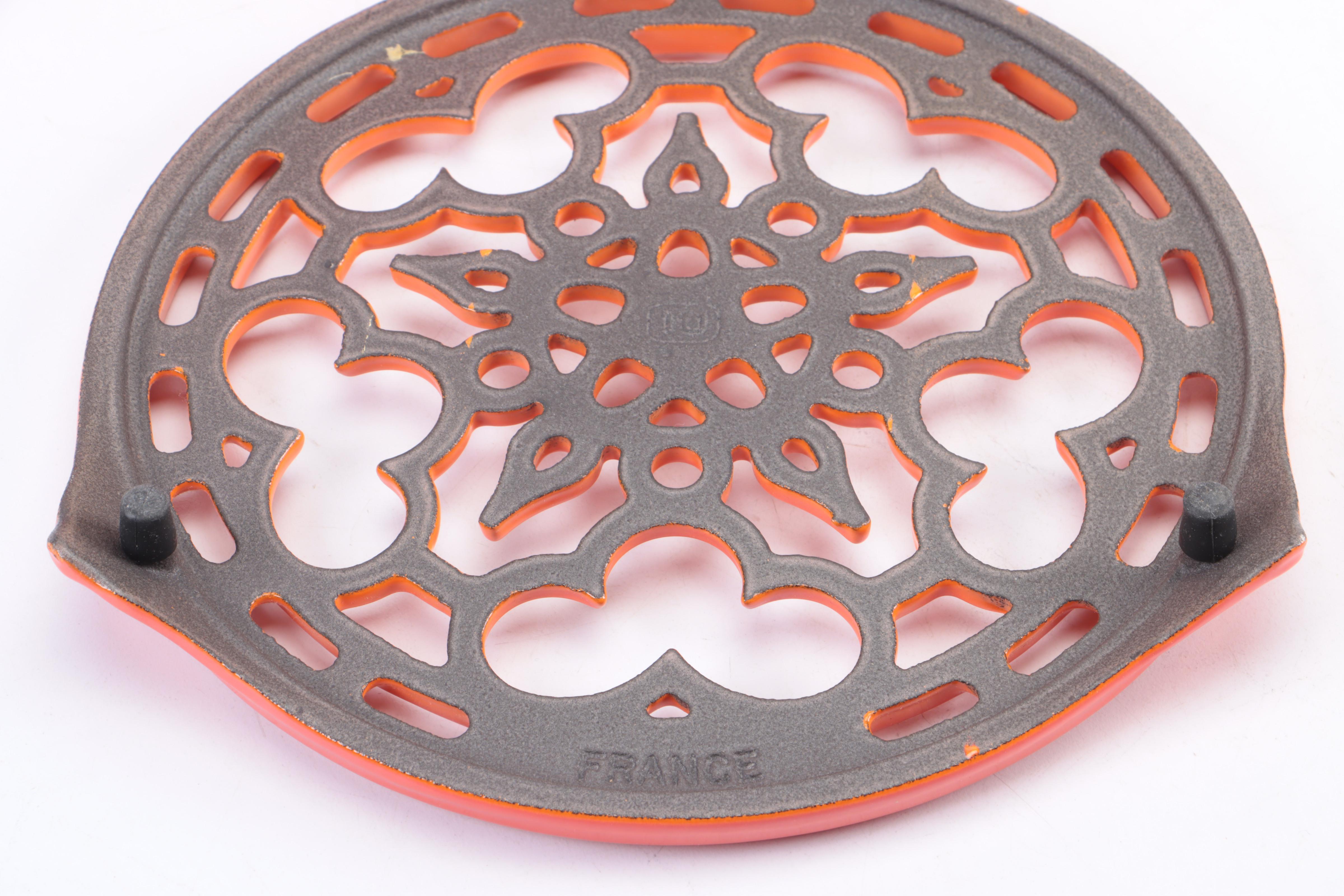 Le Creuset Enameled Cast Iron Dutch Oven with Trivet and Stoneware Pitcher