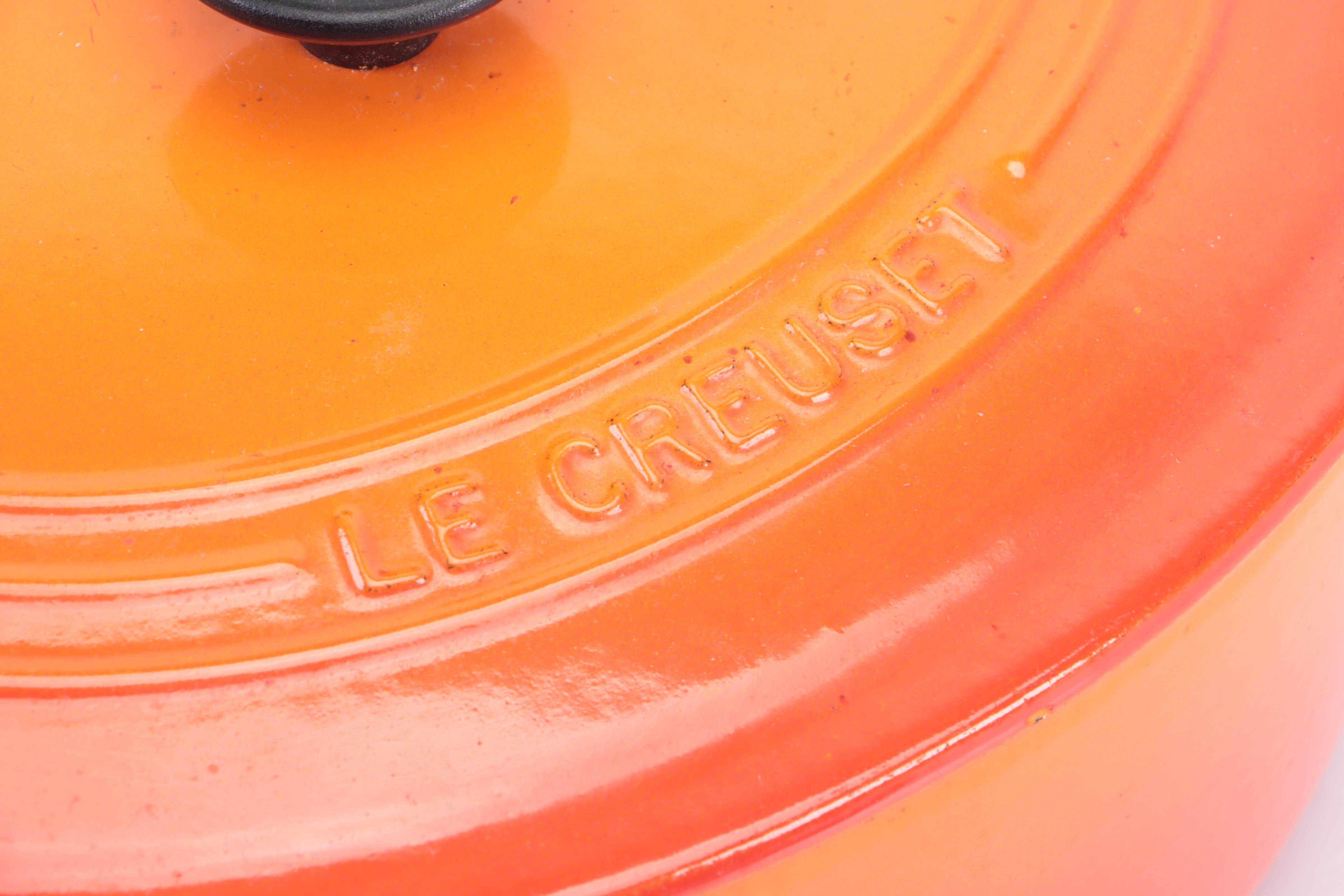 Le Creuset Enameled Cast Iron Dutch Oven with Trivet and Stoneware Pitcher