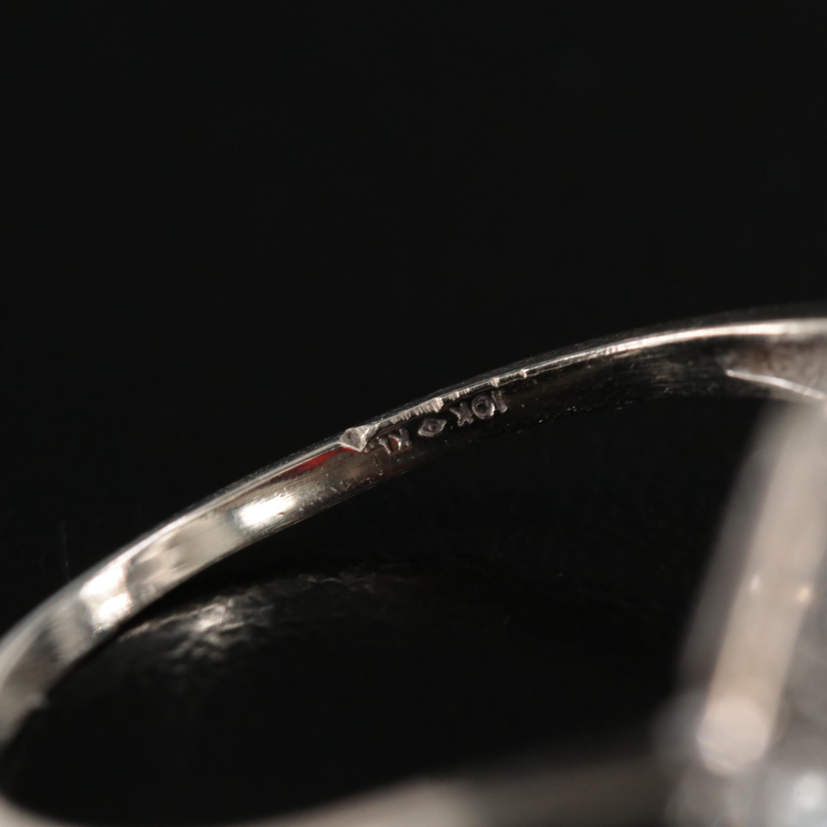 10K Garnet and Diamond Ring