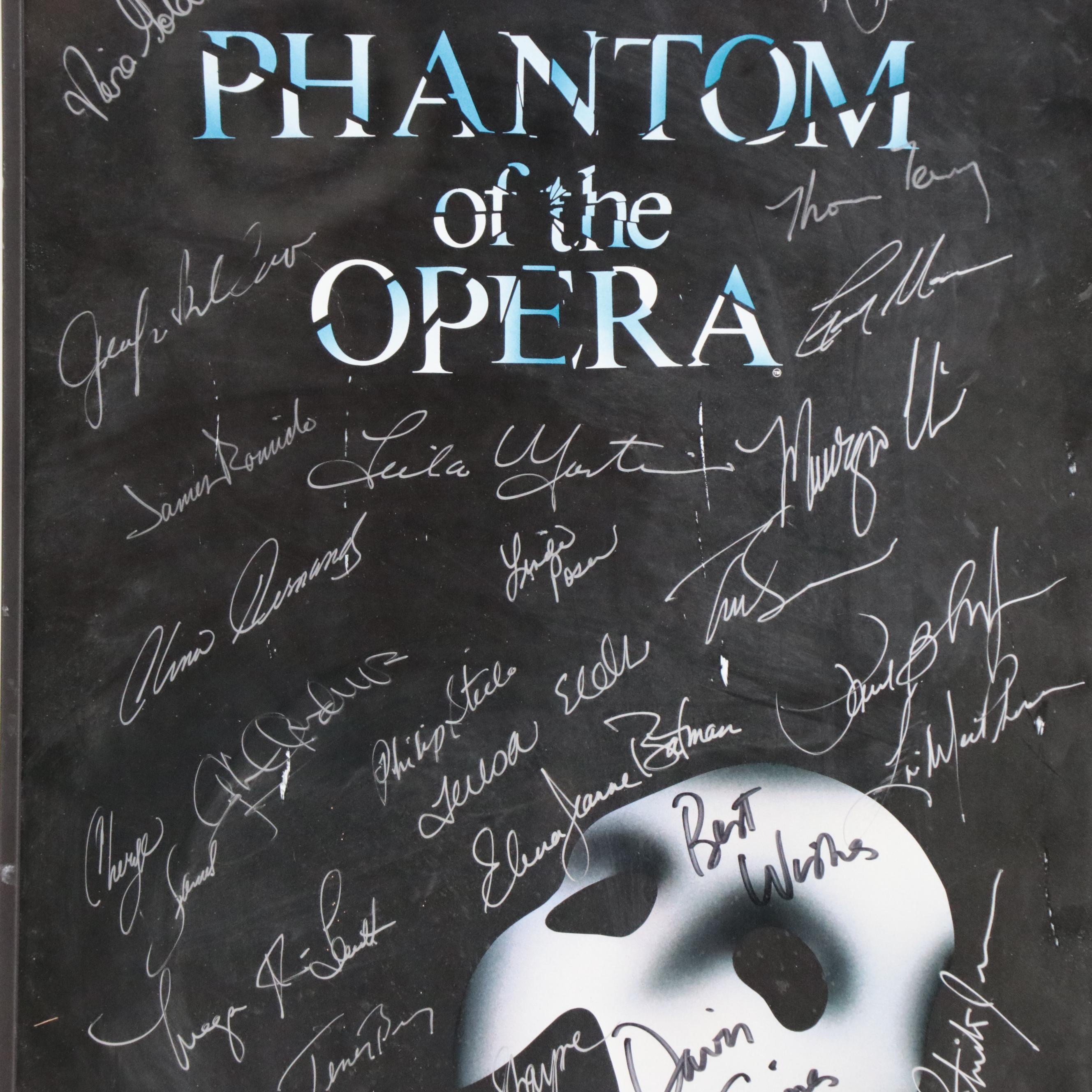Majestic Theater "The Phantom of the Opera" Cast Signed Poster, 1988