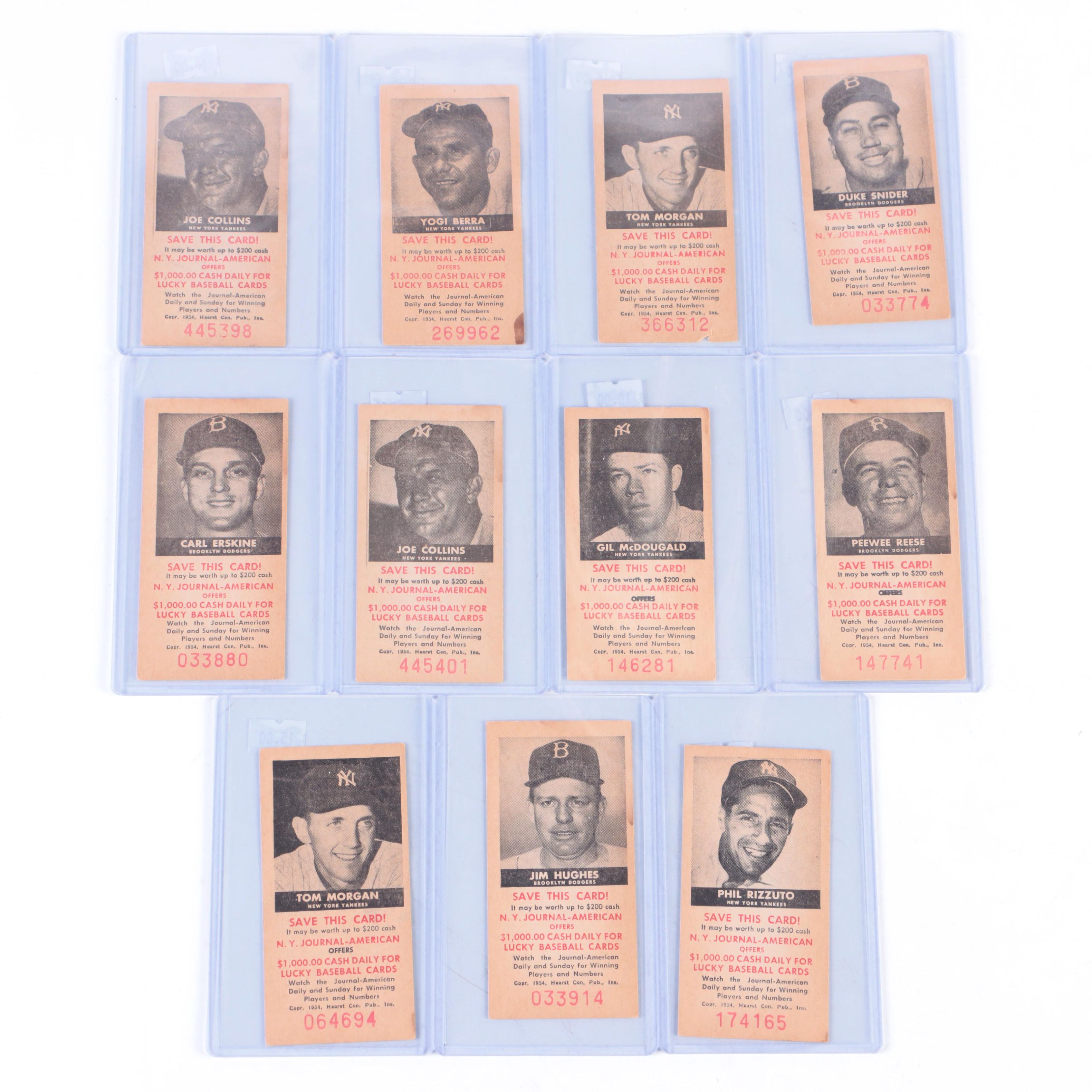 1954 NY Journal American Baseball Cards Featuring Yogi Berra, Duke Snider, More