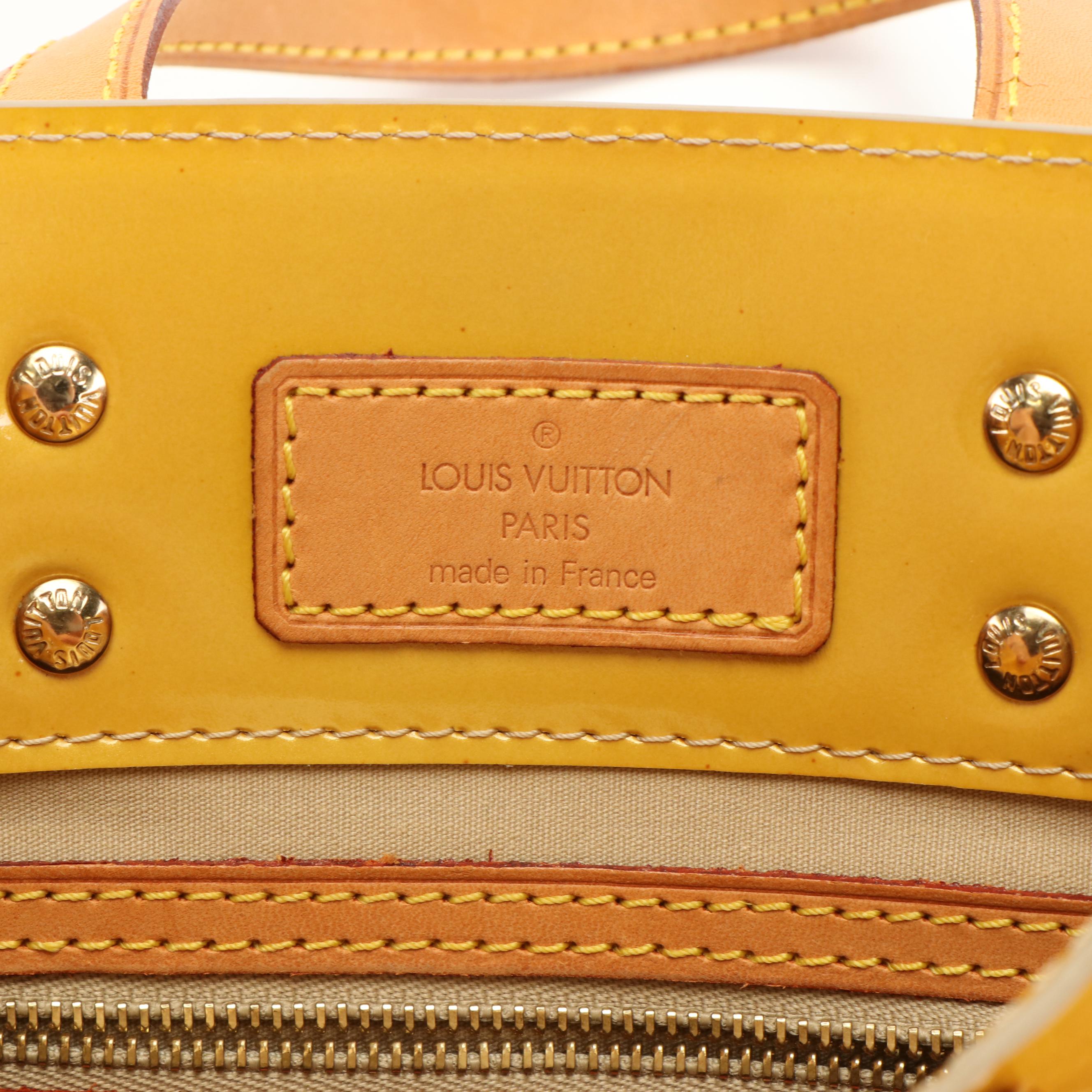 Louis Vuitton Reade PM Handbag in Yellow Monogram Vernis Leather