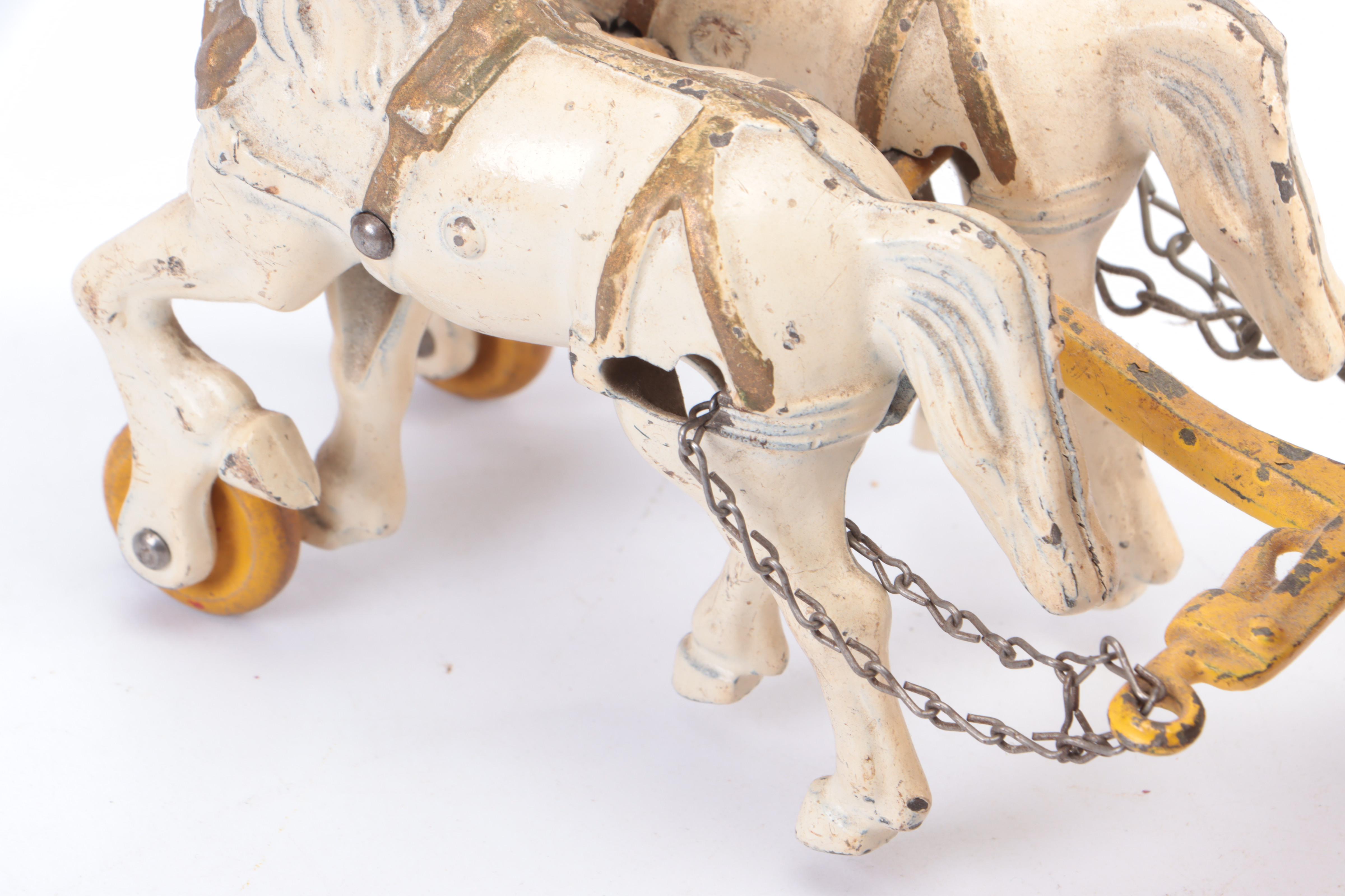 Painted Cast Iron Overland Circus Toy Wagons