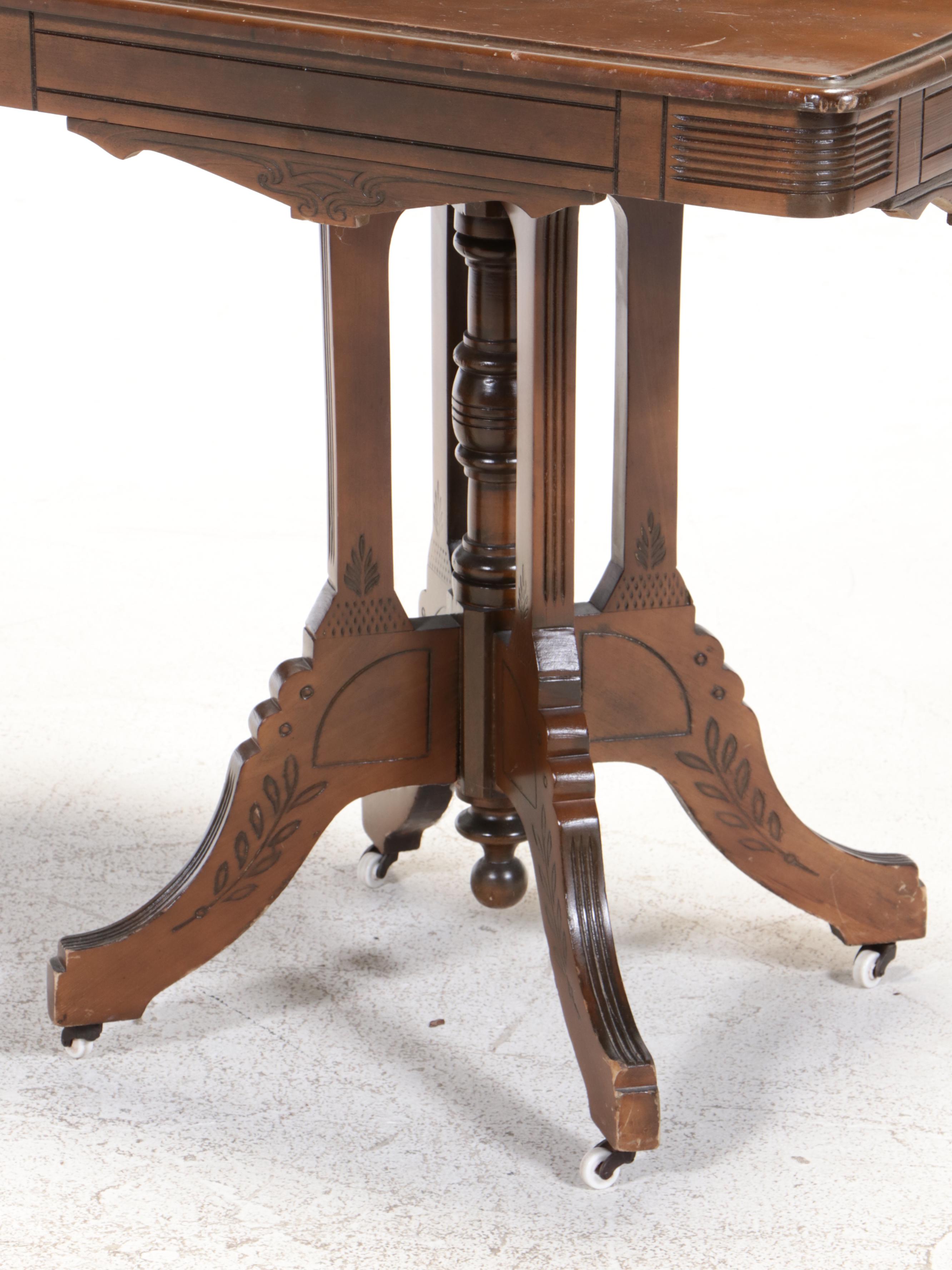 Victorian Eastlake Style Table, Late 19th/ Early 20th Century | EBTH