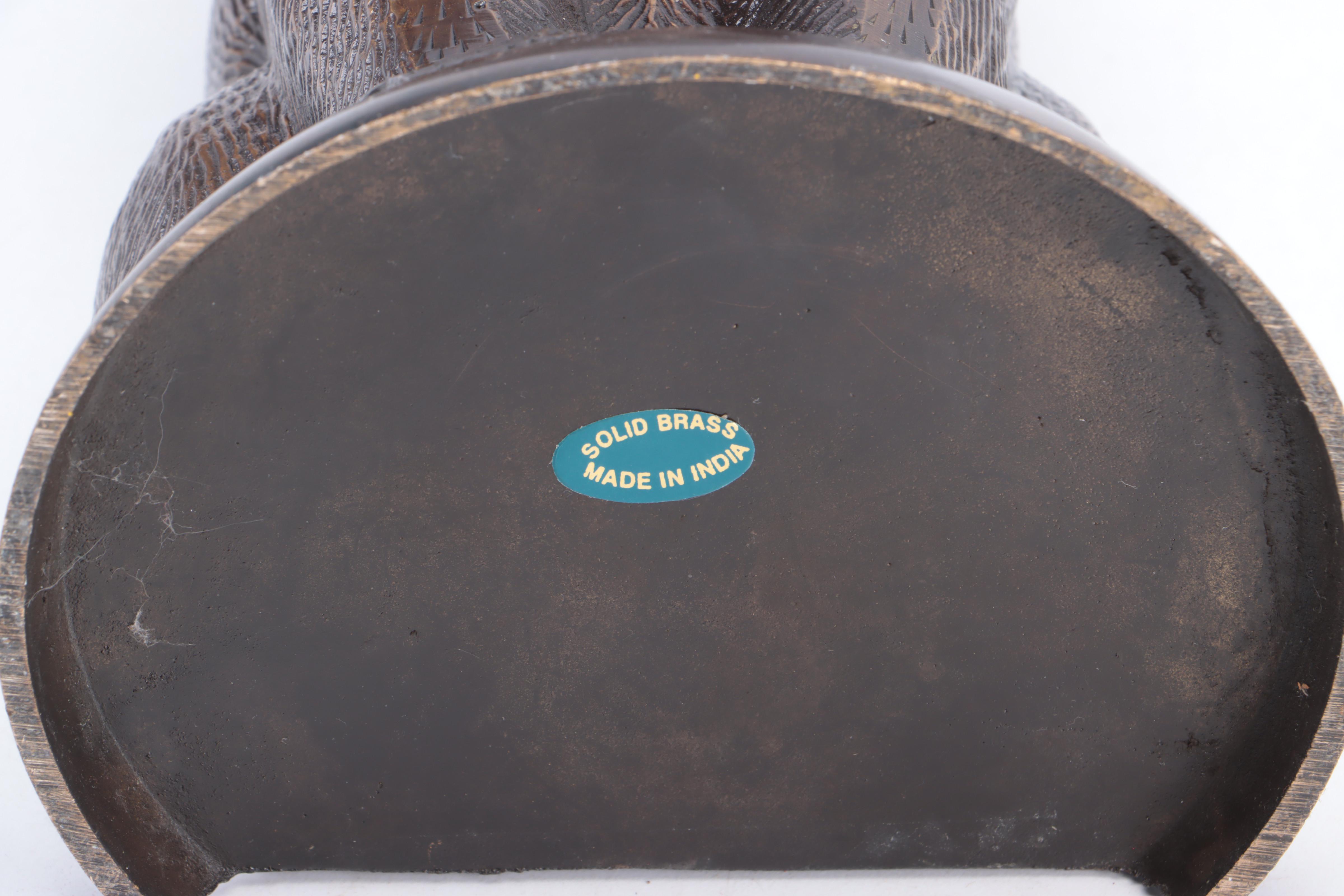 English Style Brass Cat Shaped Long Handled Doorstop