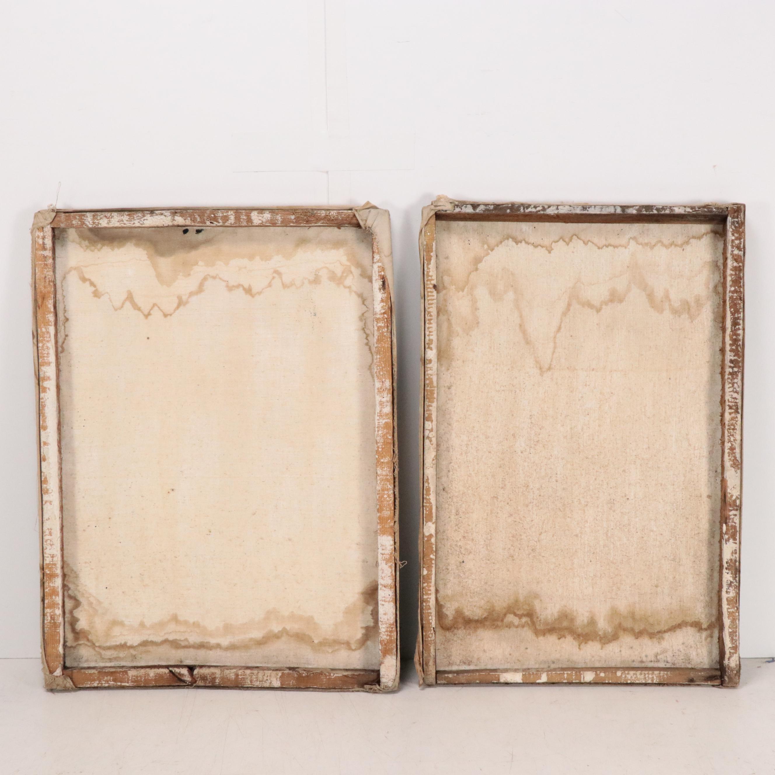 R. Molin Oil Paintings of Stylized Forests with Elephants, Zebras, and Tiger