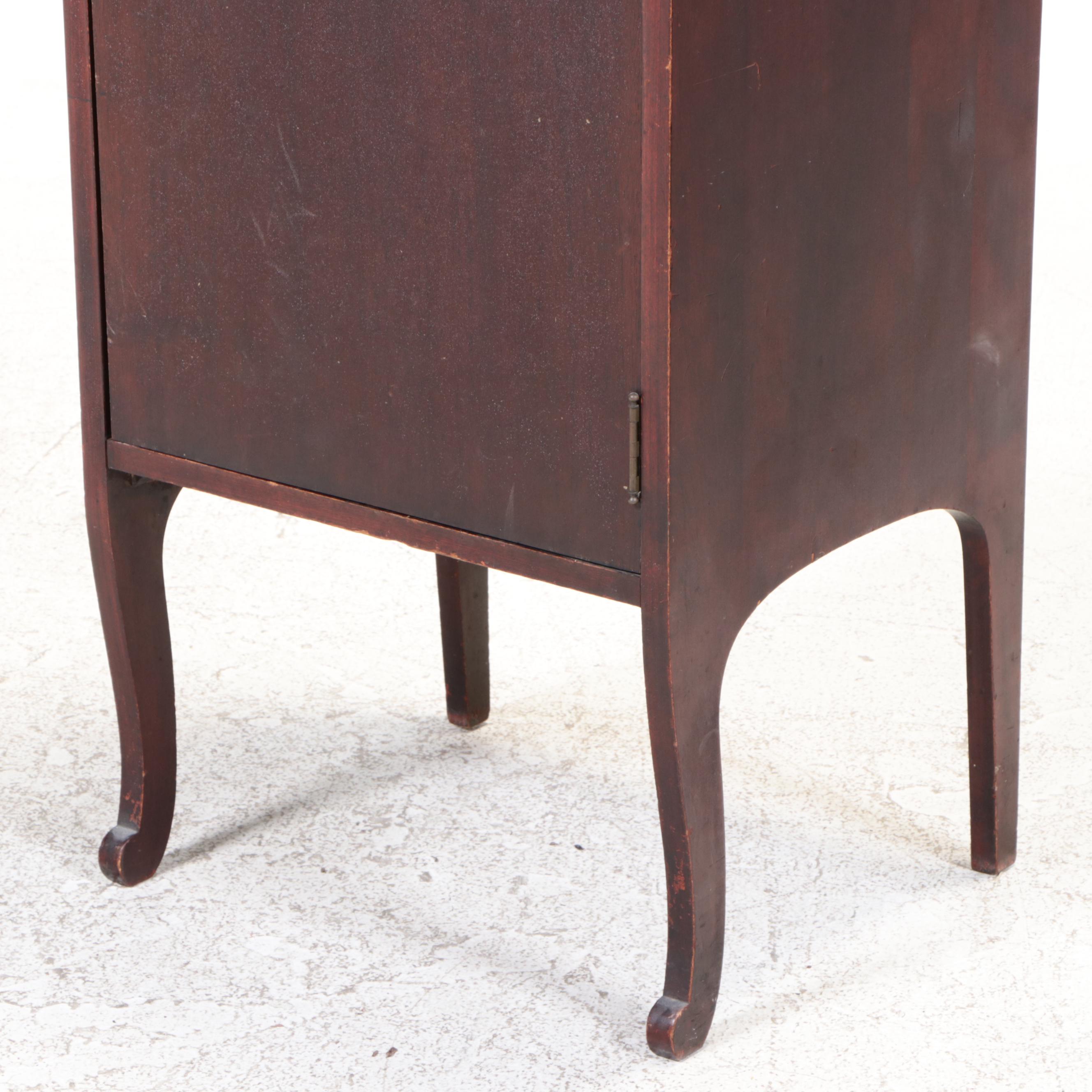 Mahogany-Stained Wood Smoking Stand, Early 20th Century