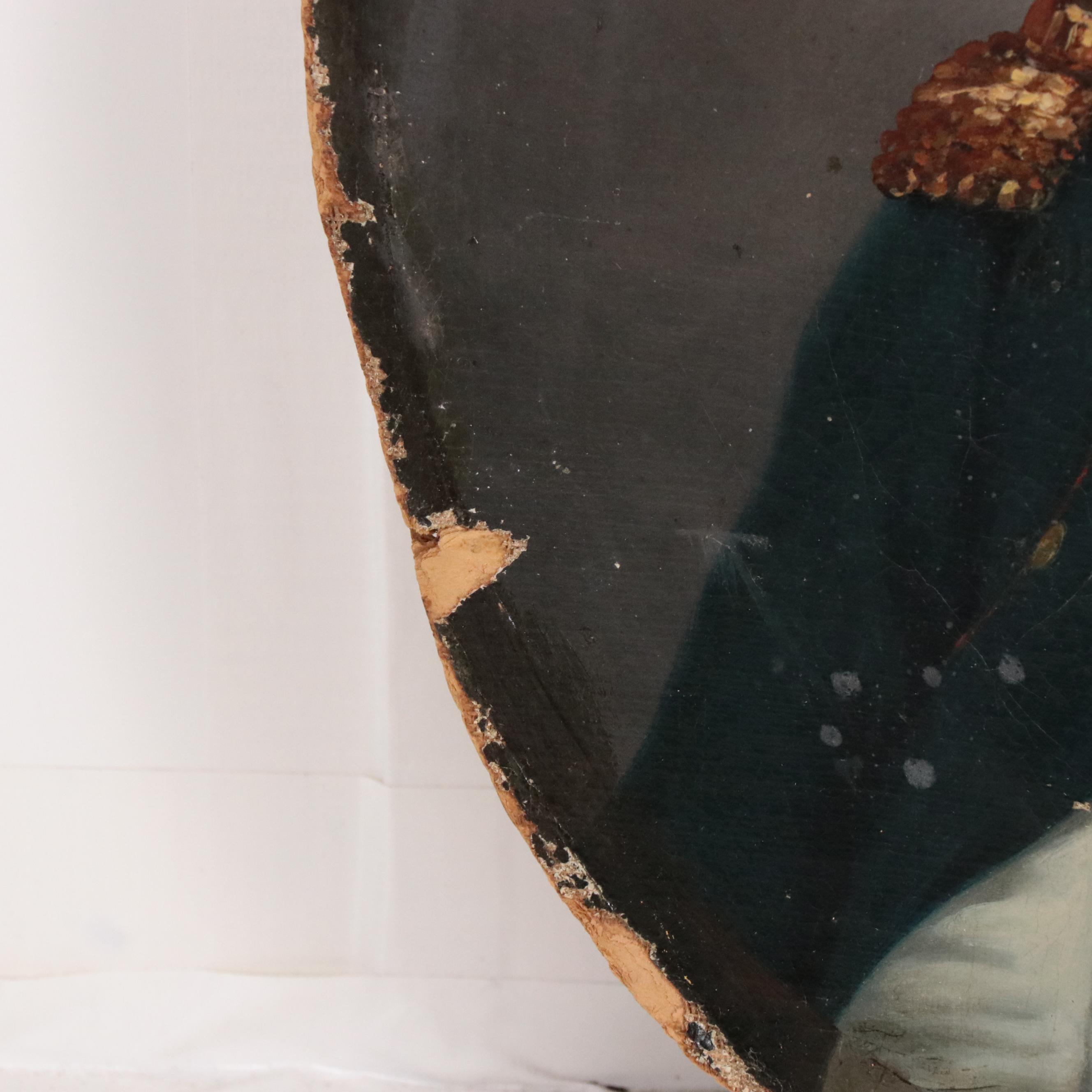 Oil Painting Portrait of Napoleon Bonaparte in Military Uniform