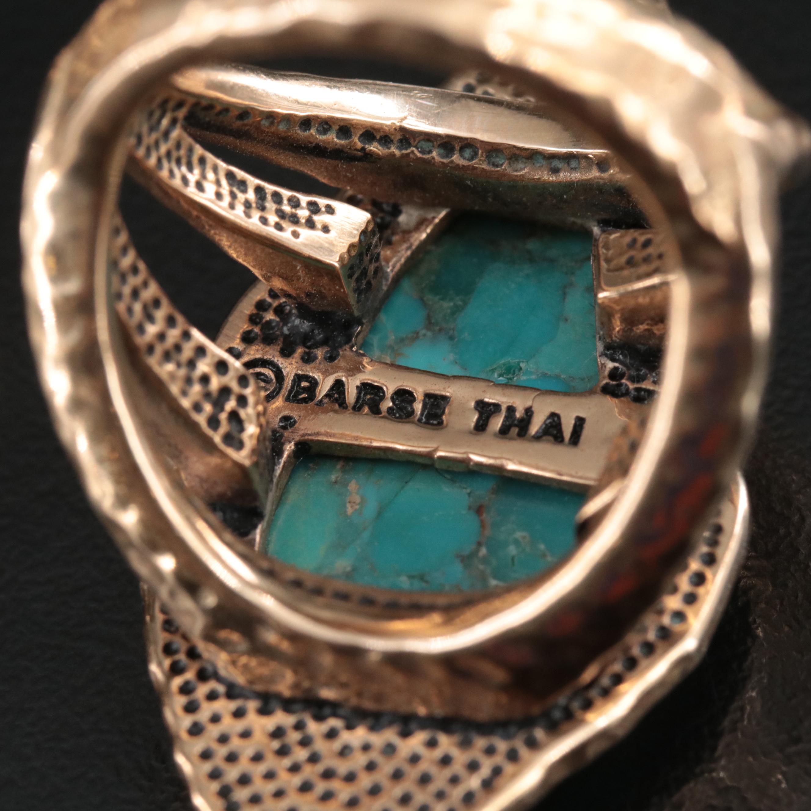 Turquoise, Barse and Sterling Featured in Ring Trio