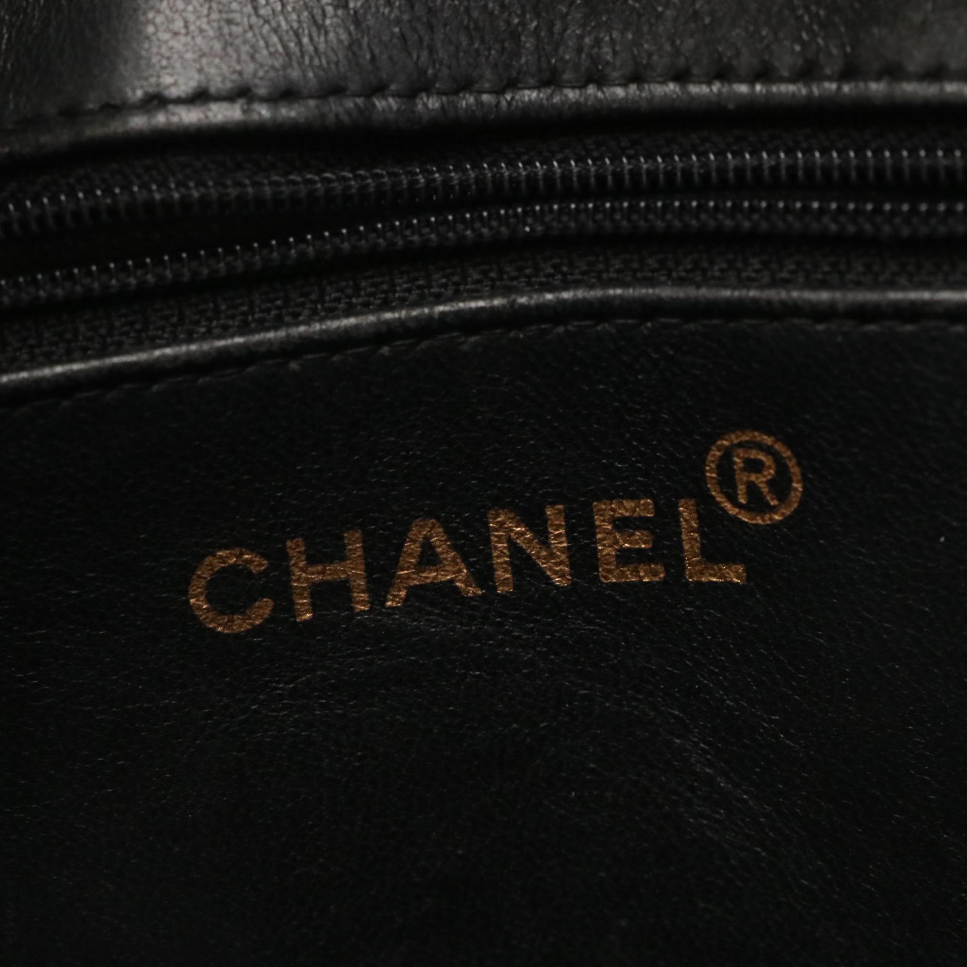 Chanel Medallion Tote in Black Quilted Patent Leather