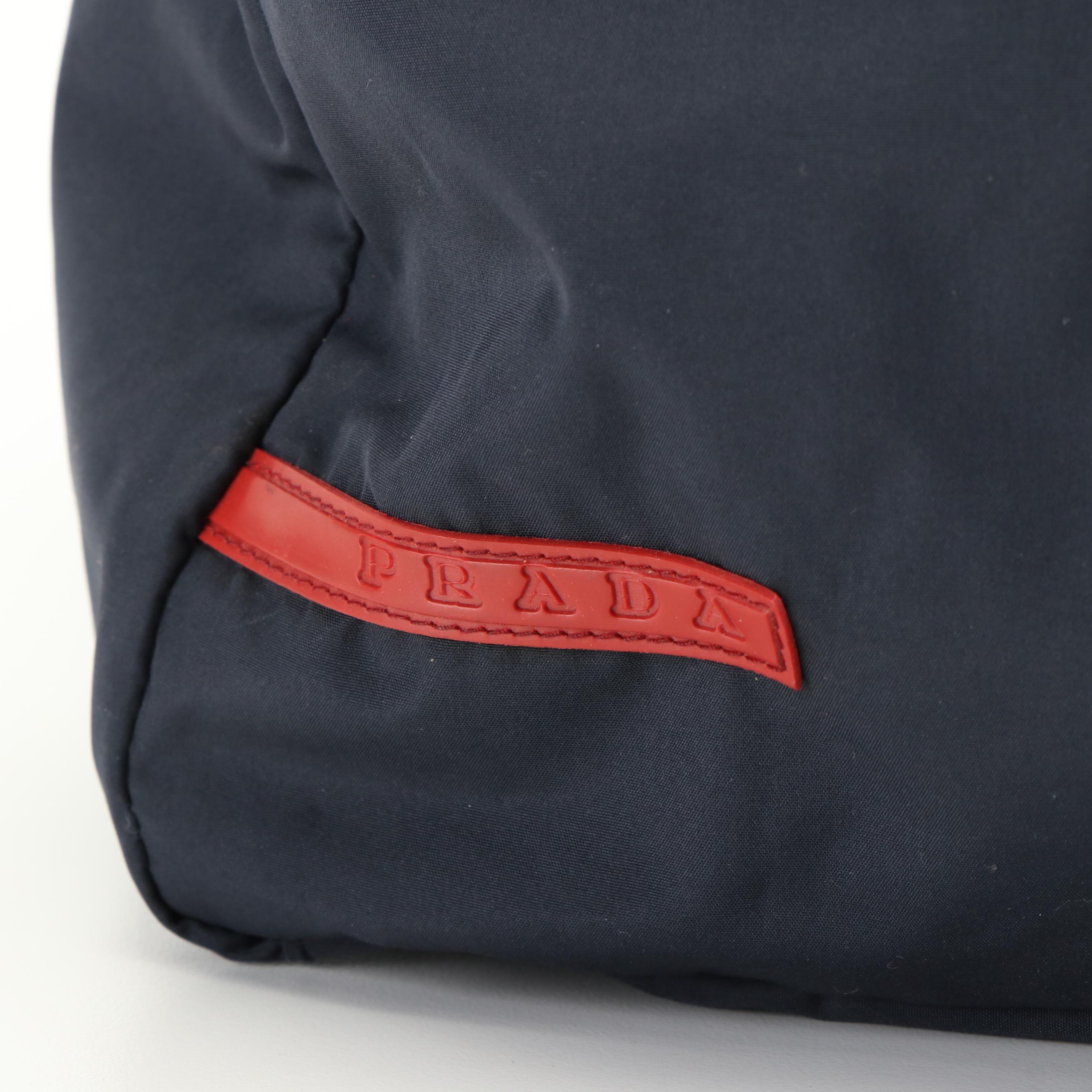 Prada Tessuto Blue Nylon Sport Duffle Bag