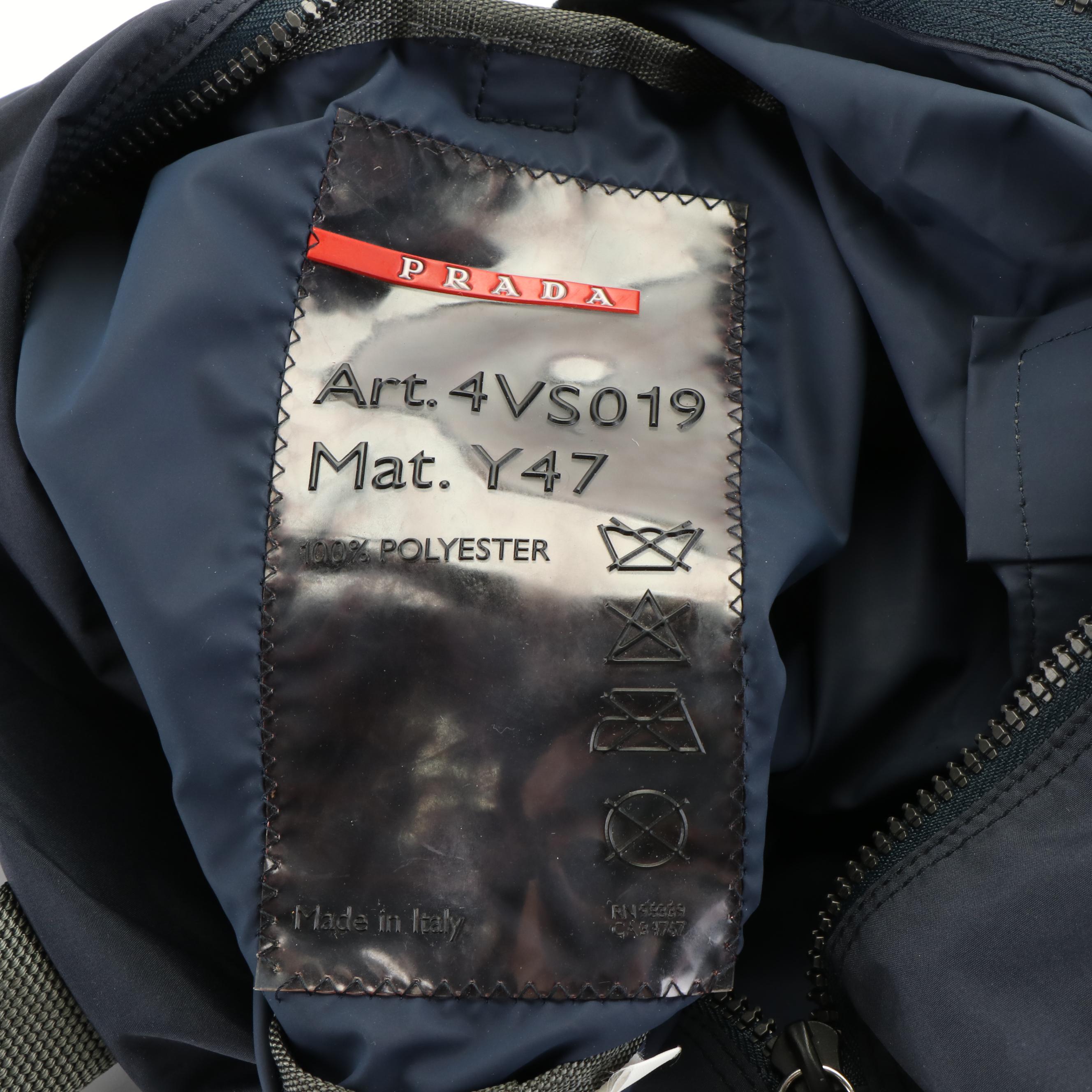 Prada Tessuto Blue Nylon Sport Duffle Bag