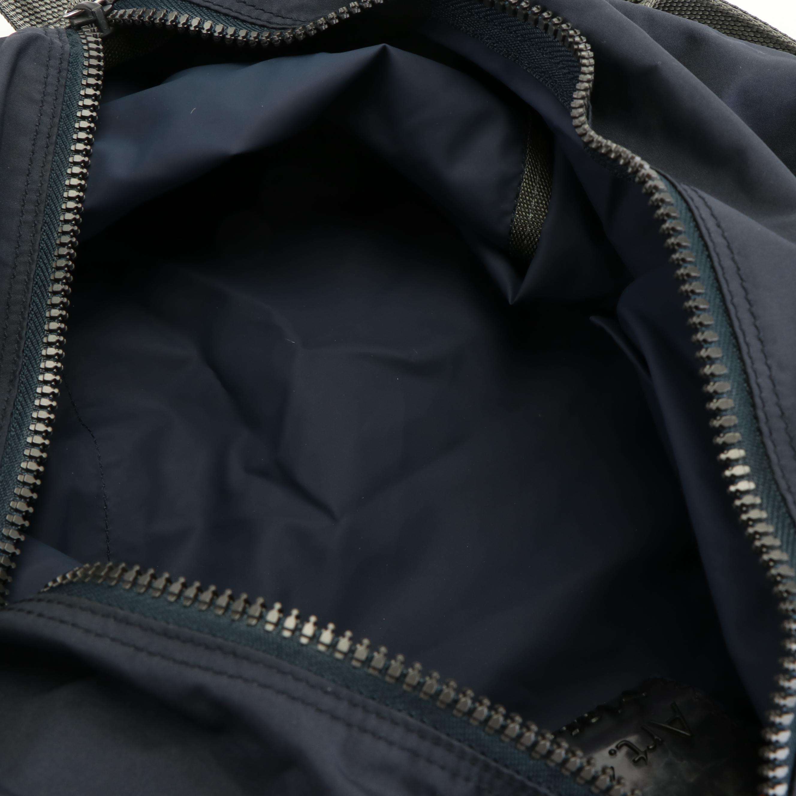 Prada Tessuto Blue Nylon Sport Duffle Bag