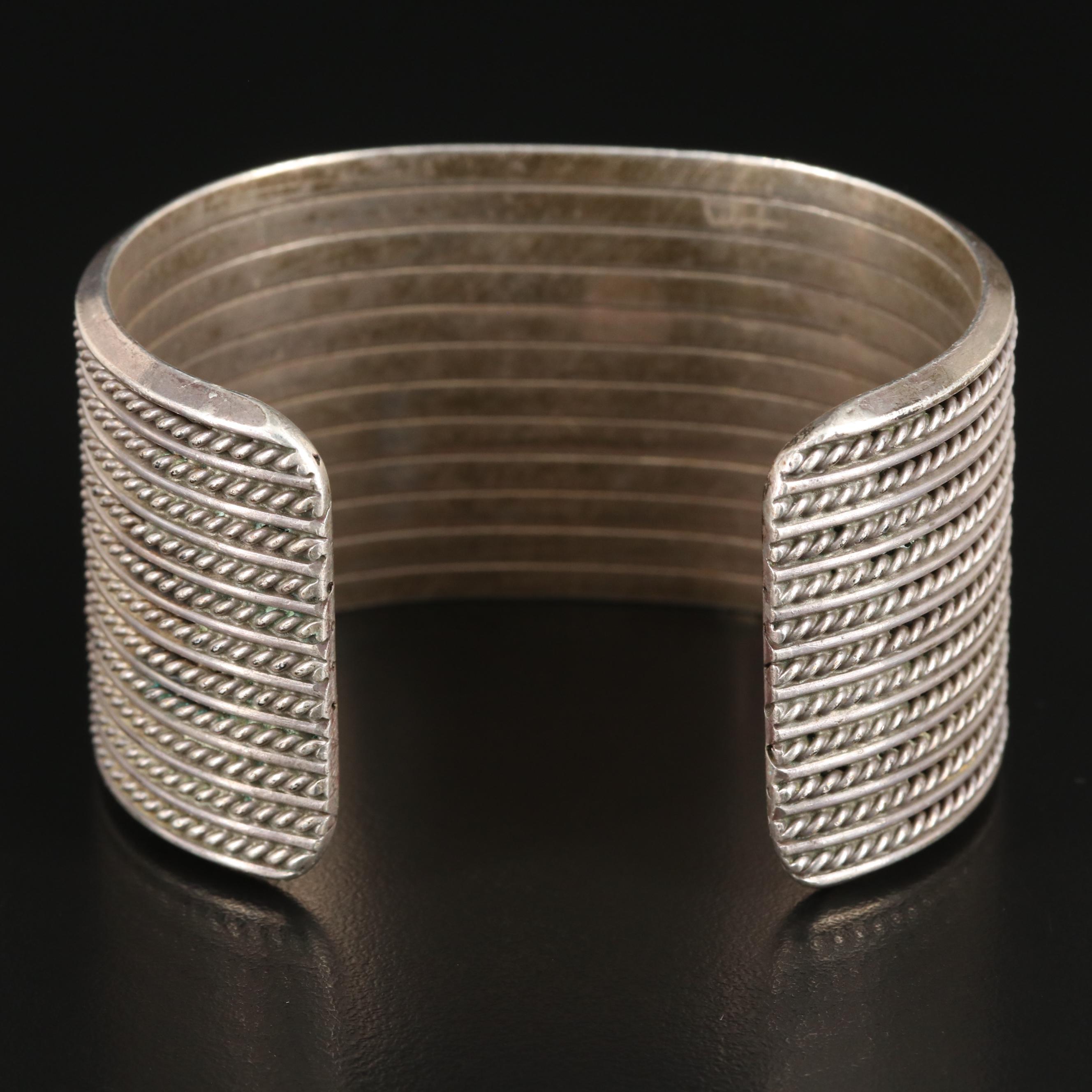 Signed Sterling Wide Cuff