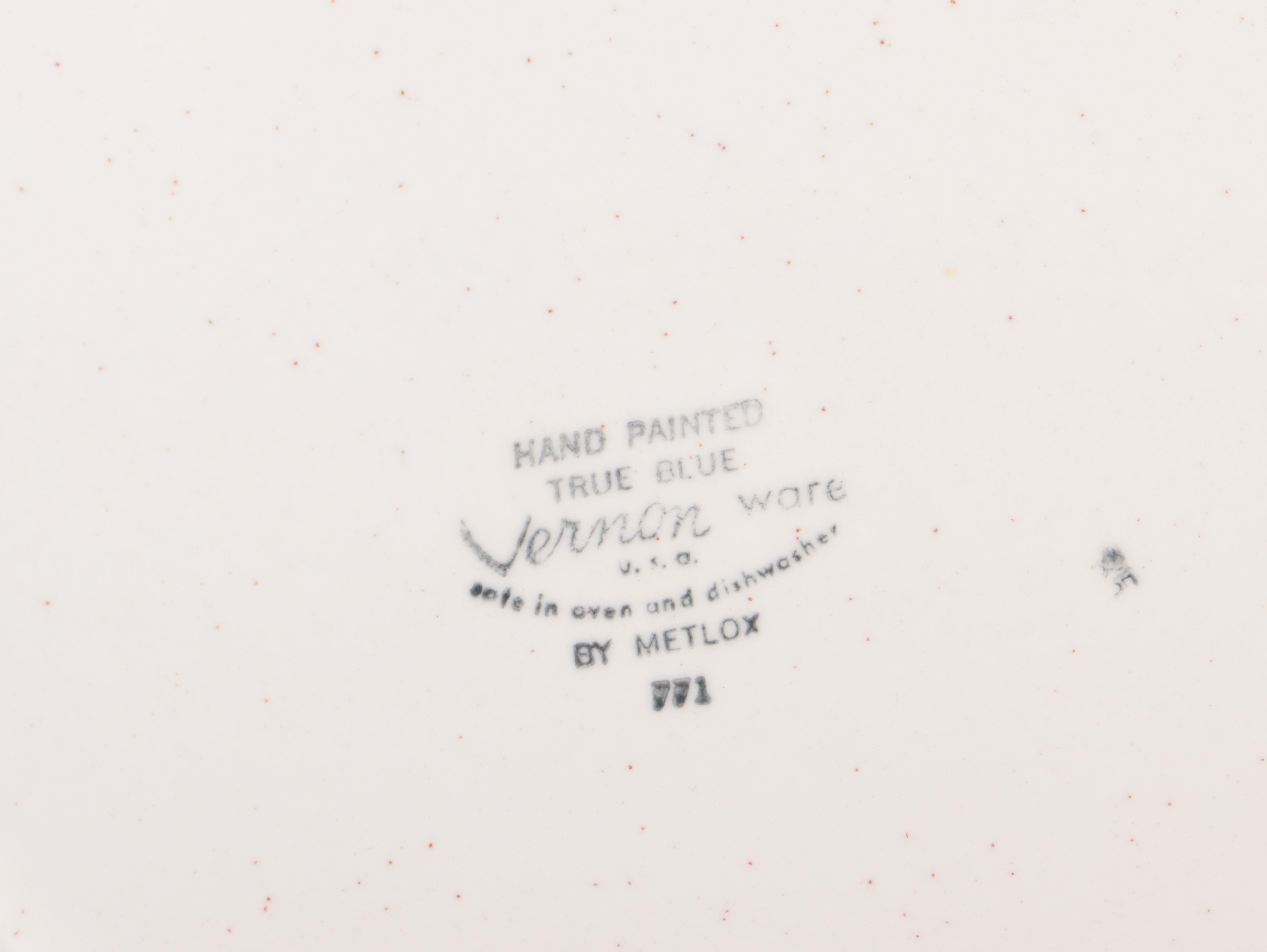 Metlox Vernon Ware "True Blue" Dinnerware